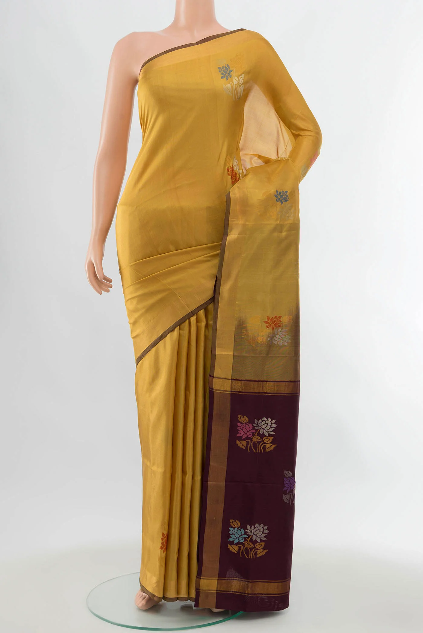 Golden Uppada Silk Saree