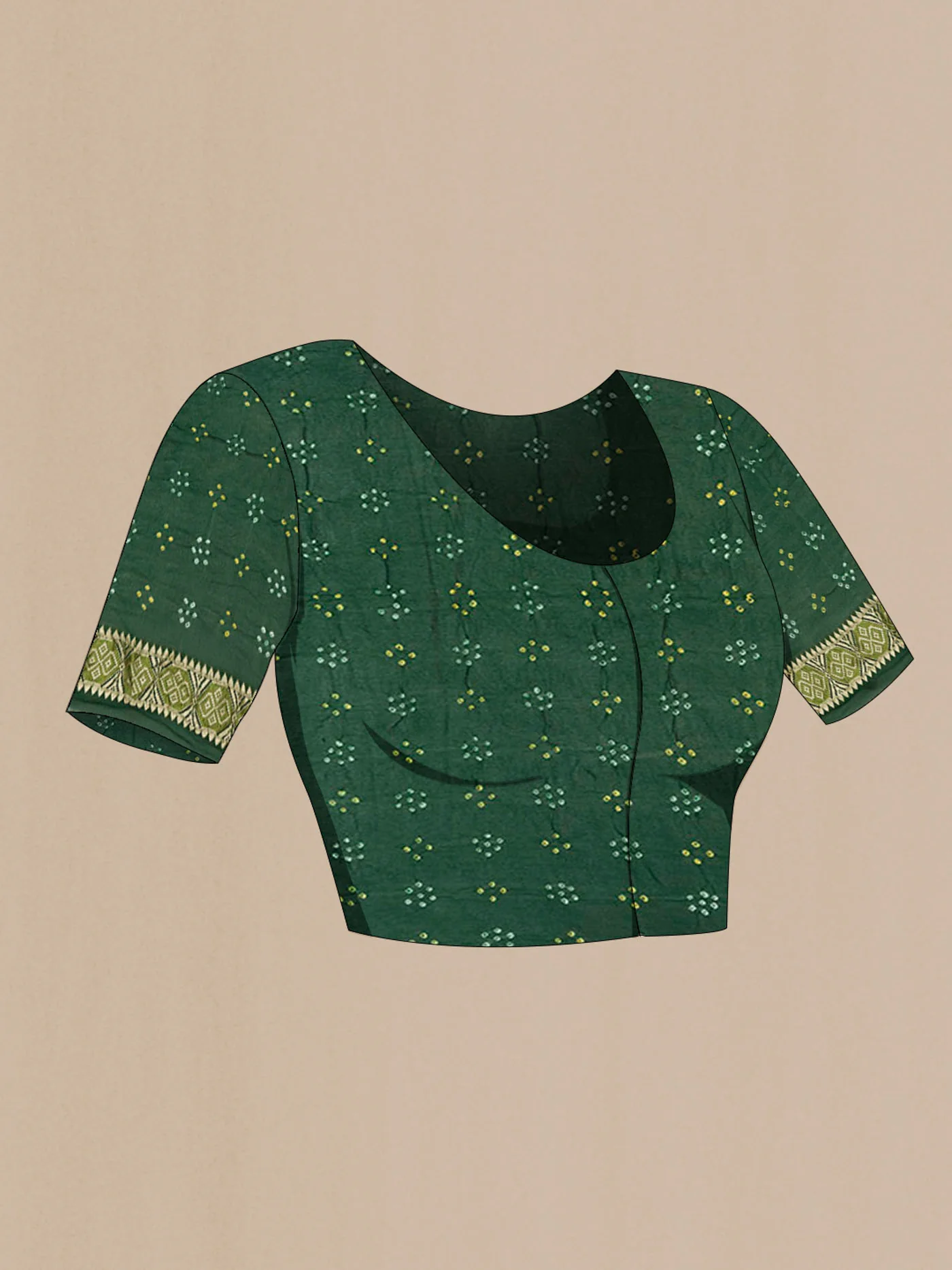 Green Banarasi Georgette Saree - Image 5