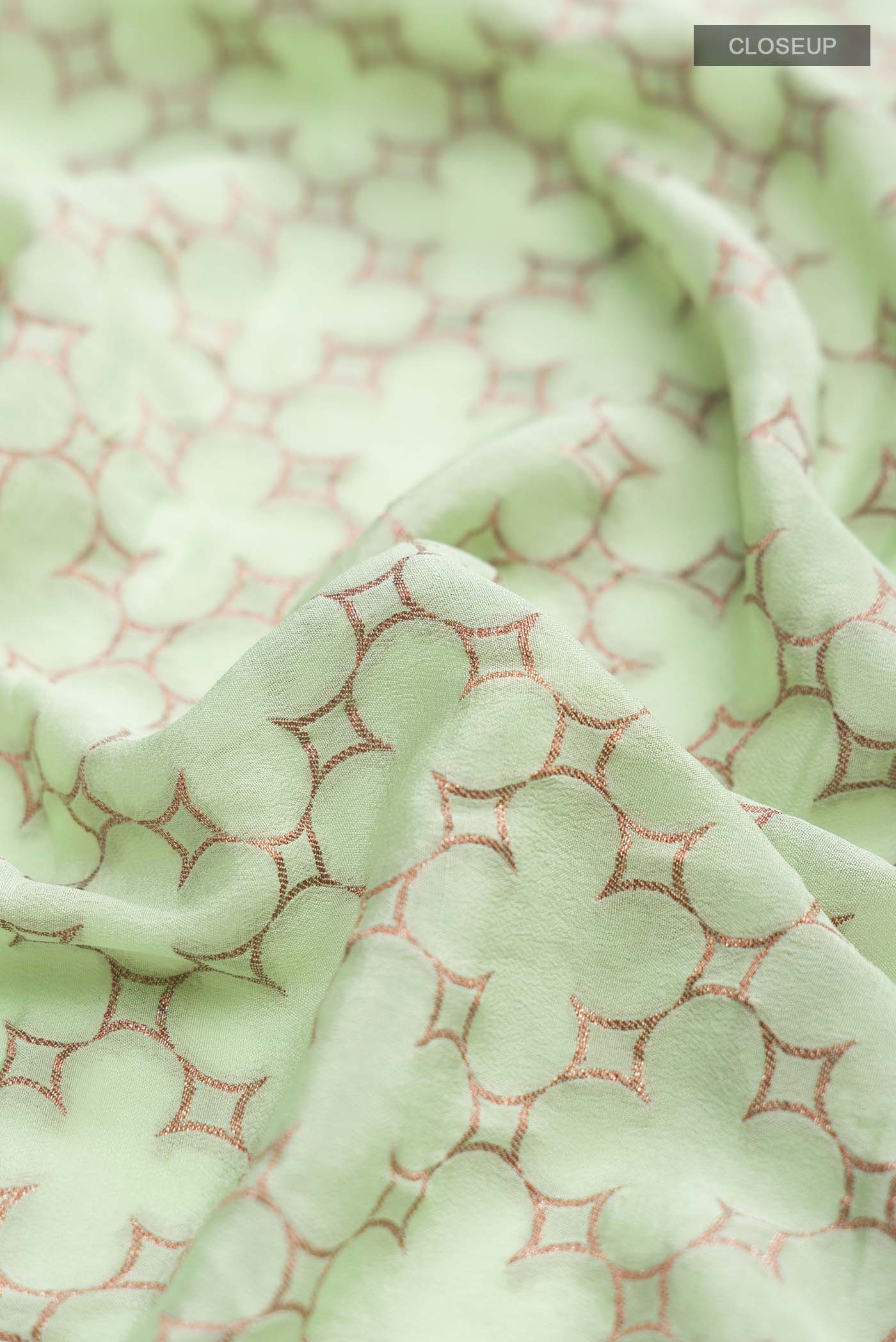 Green Banarasi Georgette Saree - Image 2