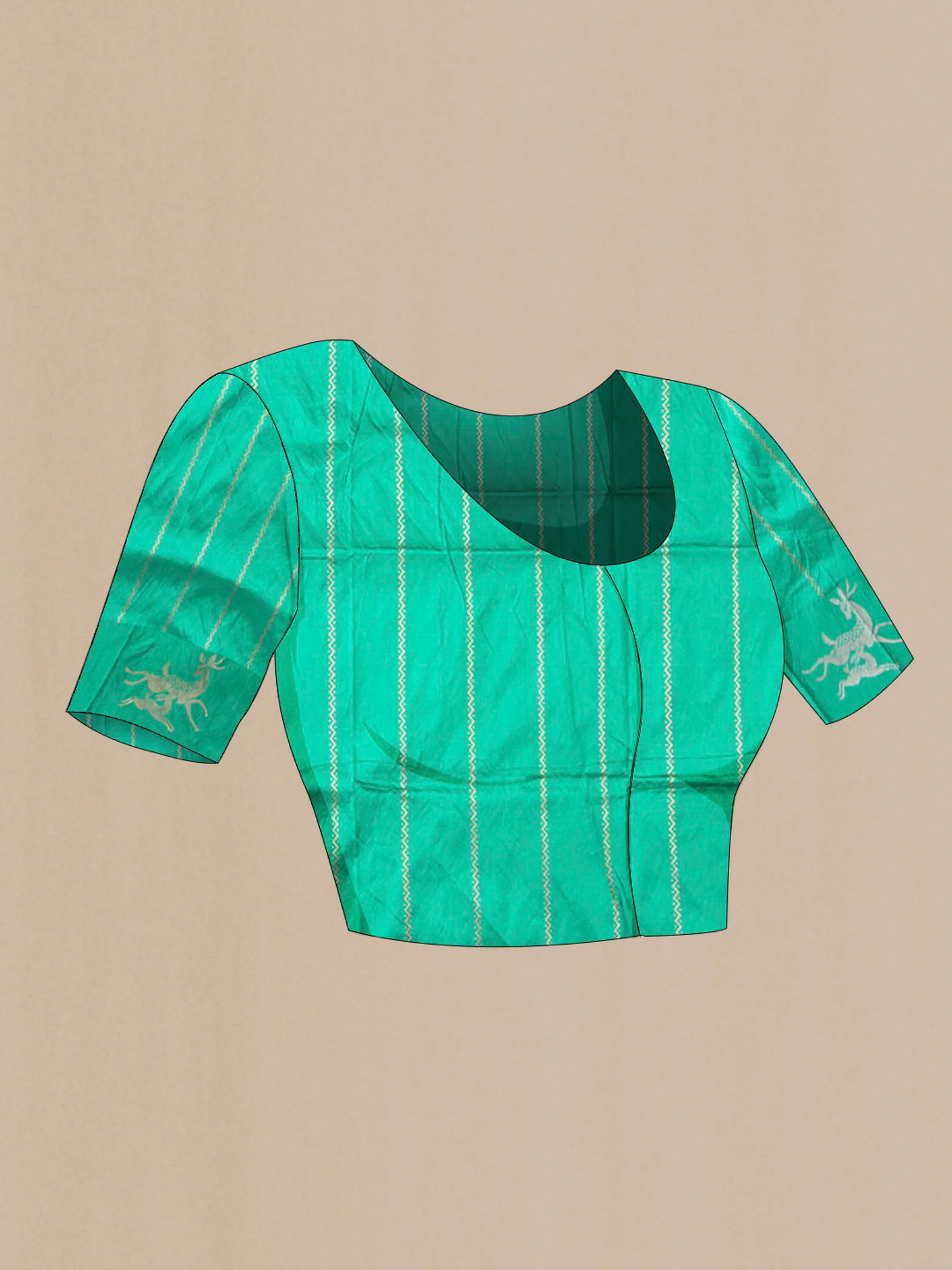 Green Banarasi Katan Silk Saree - Image 4