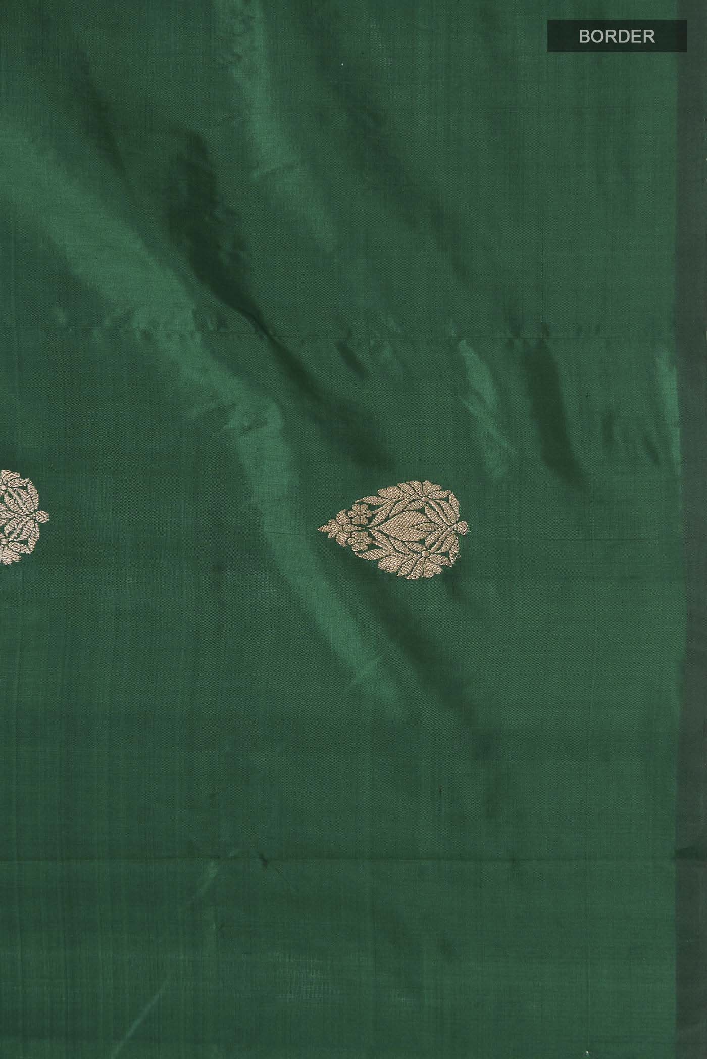 Green Banarasi Katan Silk Saree - Image 3