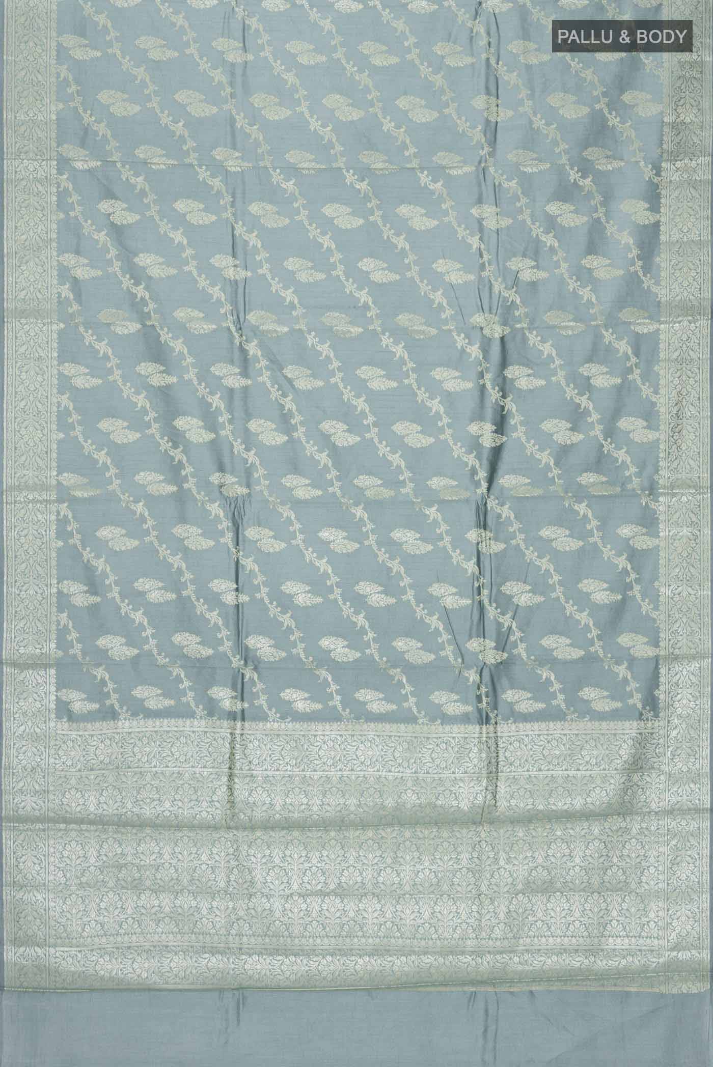 Green Banarasi Raw Silk Saree - Image 5