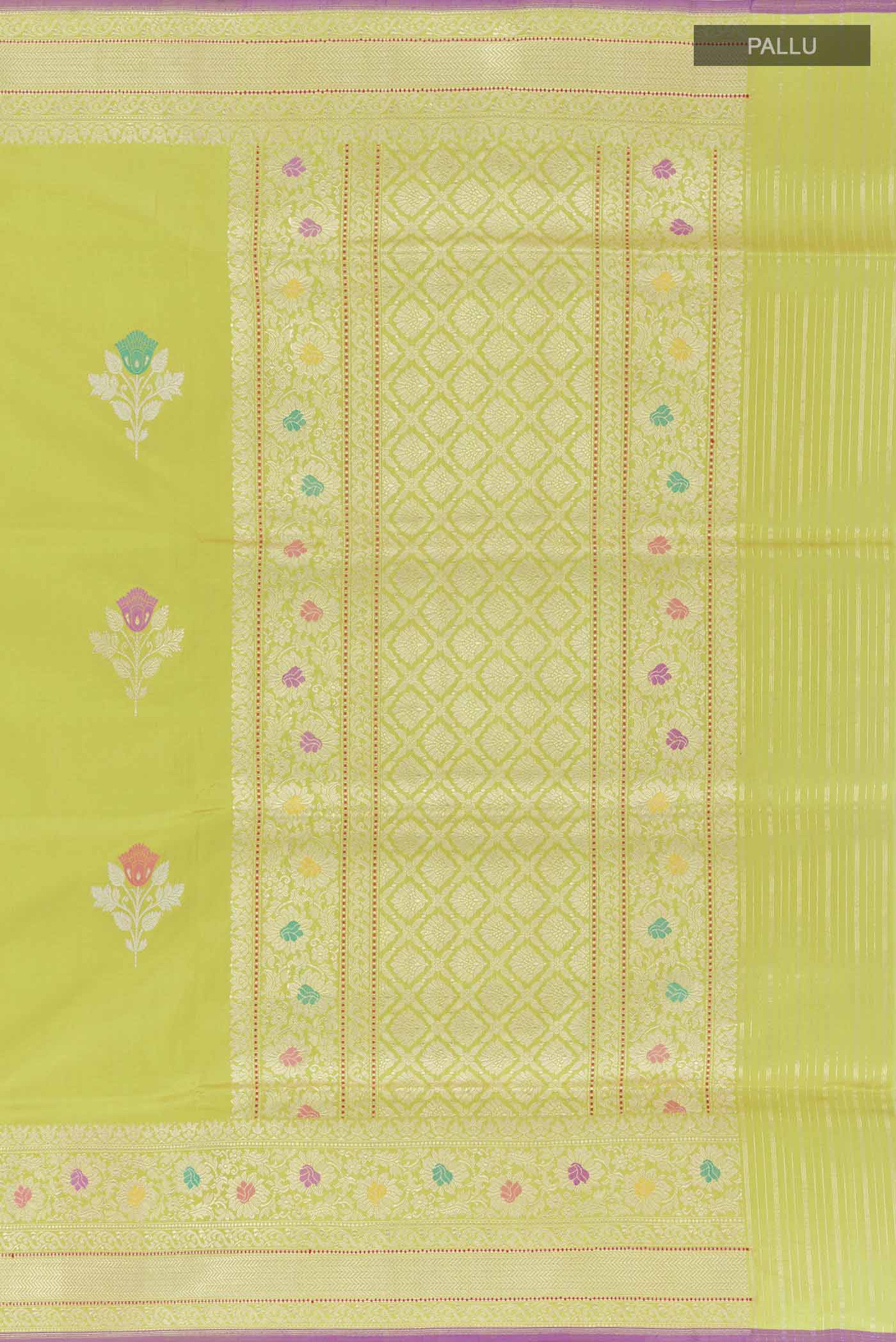 Green Banarasi Saree - Image 7