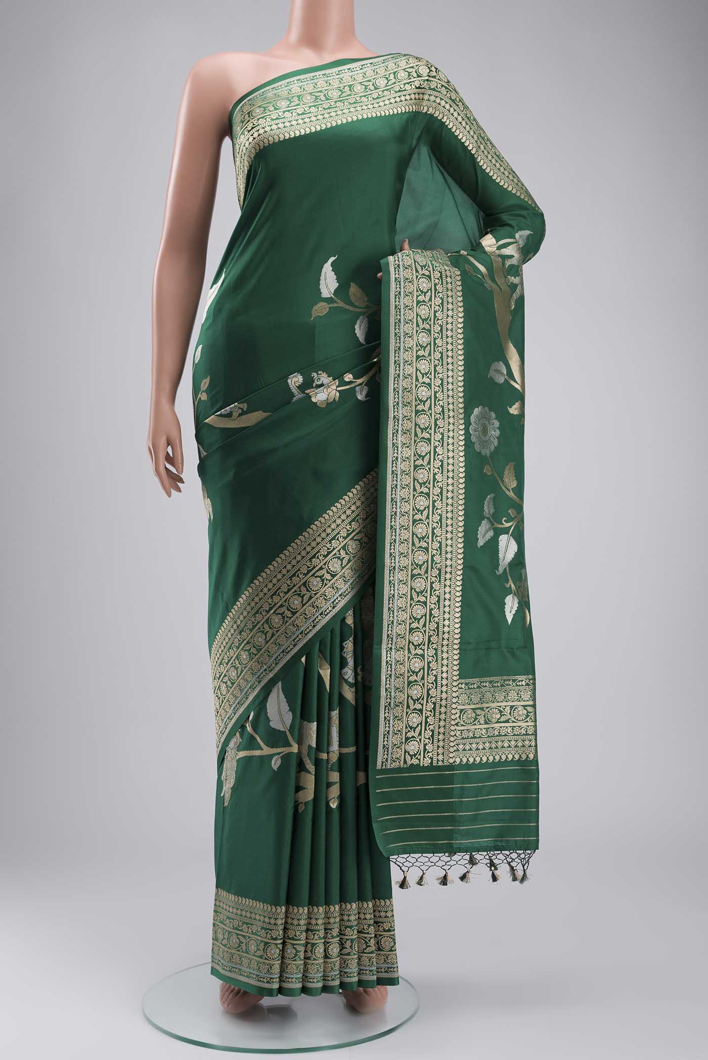 Green Banarasi Silk Saree