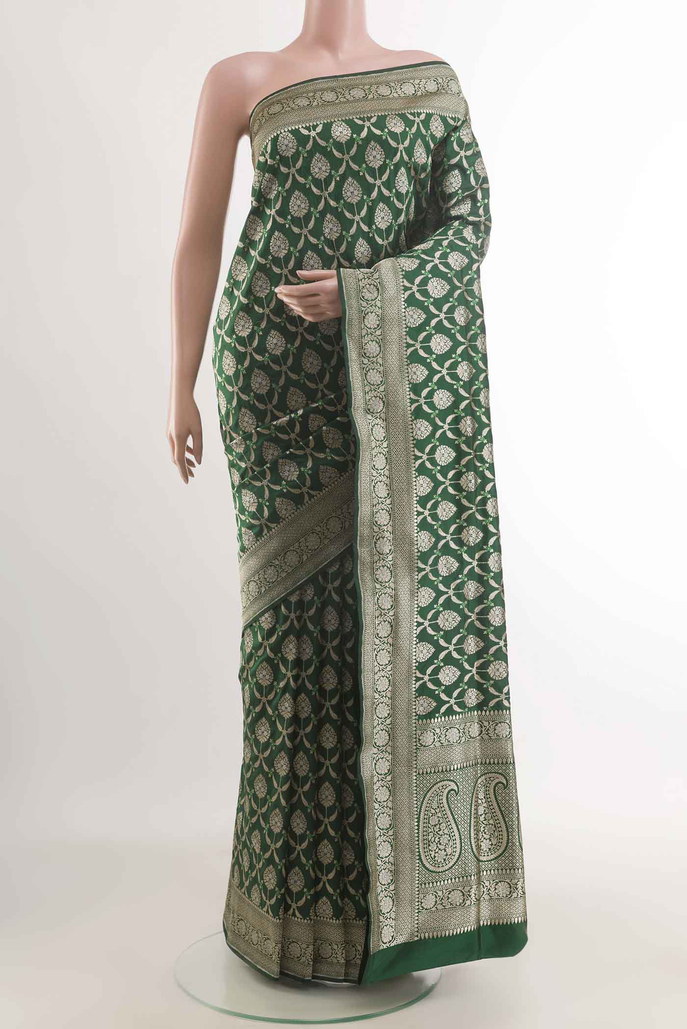 Green Banarasi Silk Saree