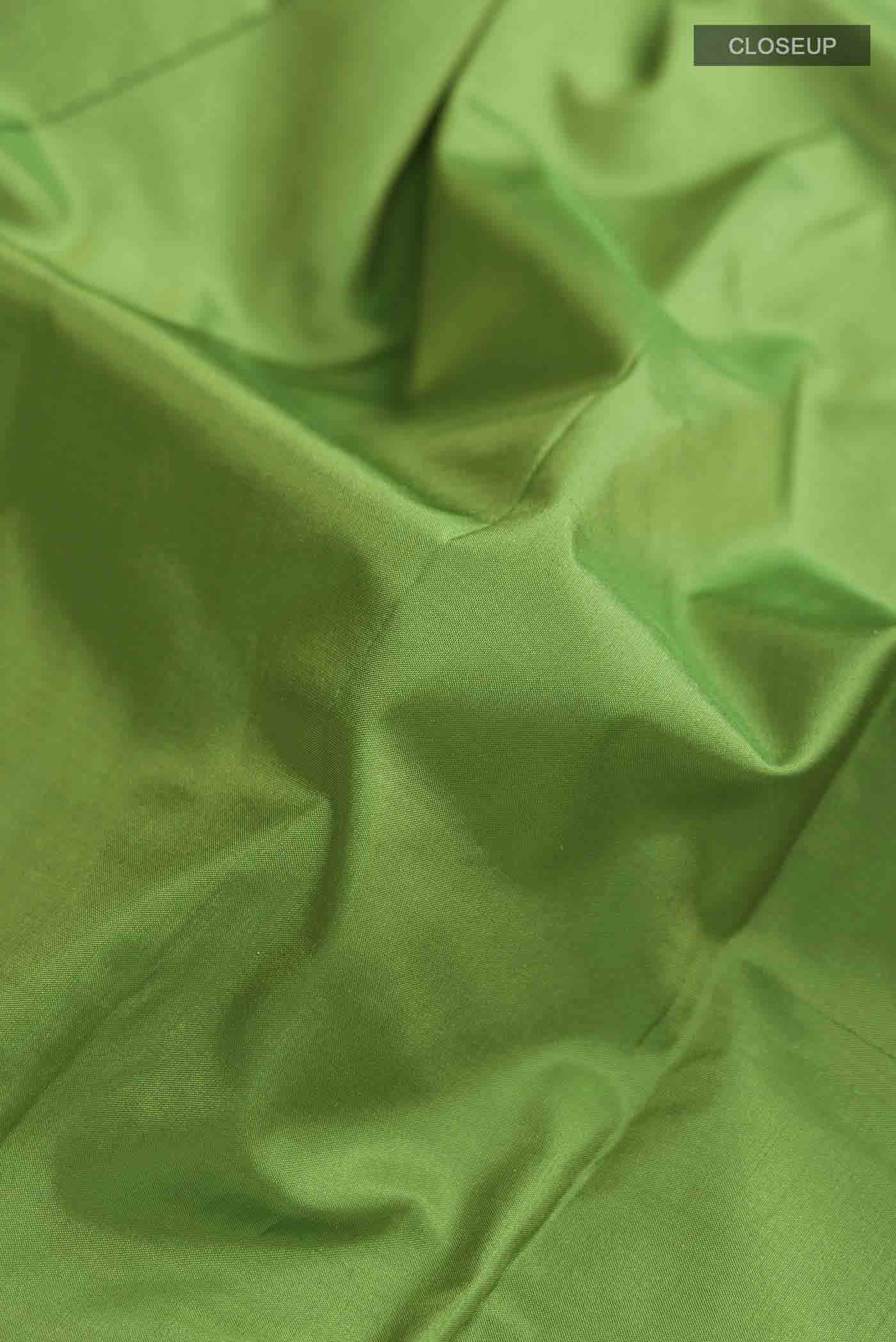 Green Bangalore Silk Saree - Image 2