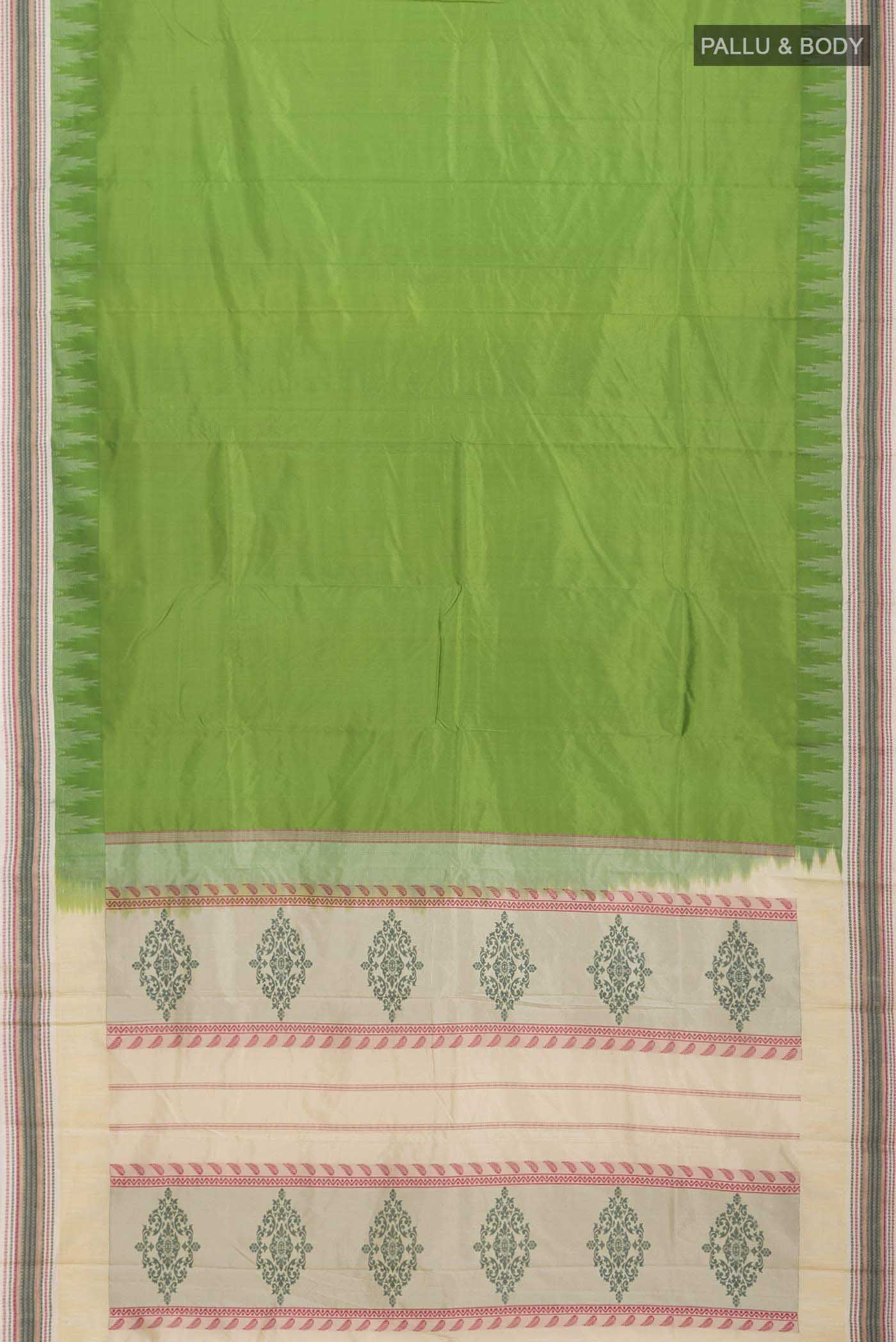 Green Bangalore Silk Saree - Image 5