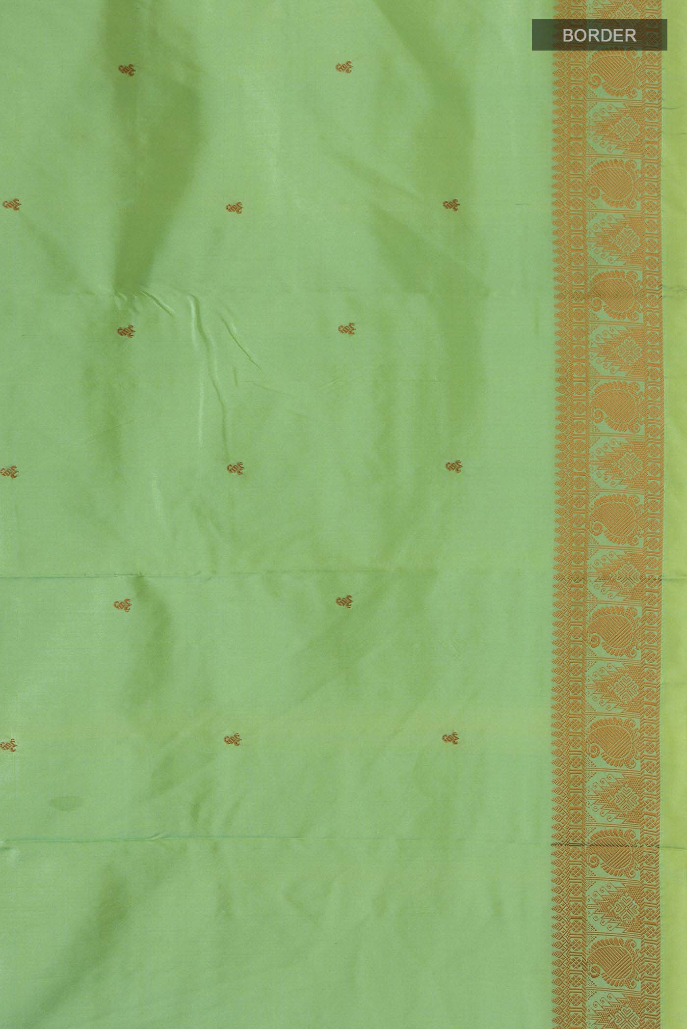 Green Bangalore Silk Saree - Image 3