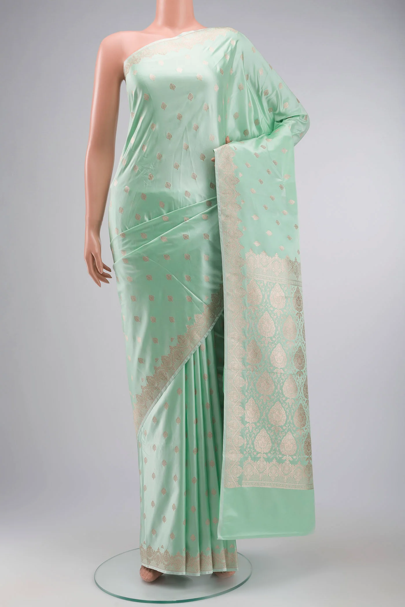 Green Blended Banarasi Silk Saree