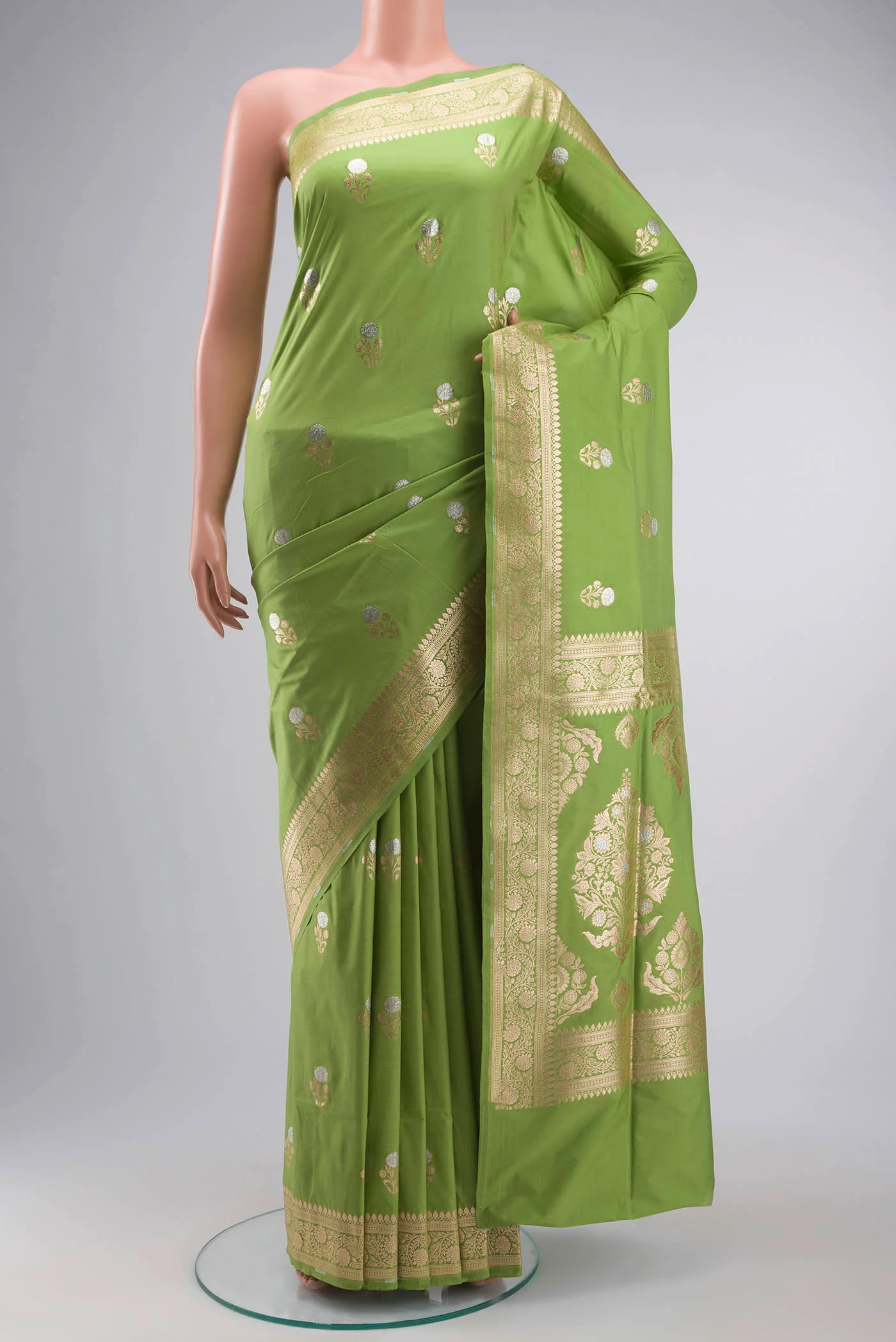 Green Blended Banarasi Silk Saree