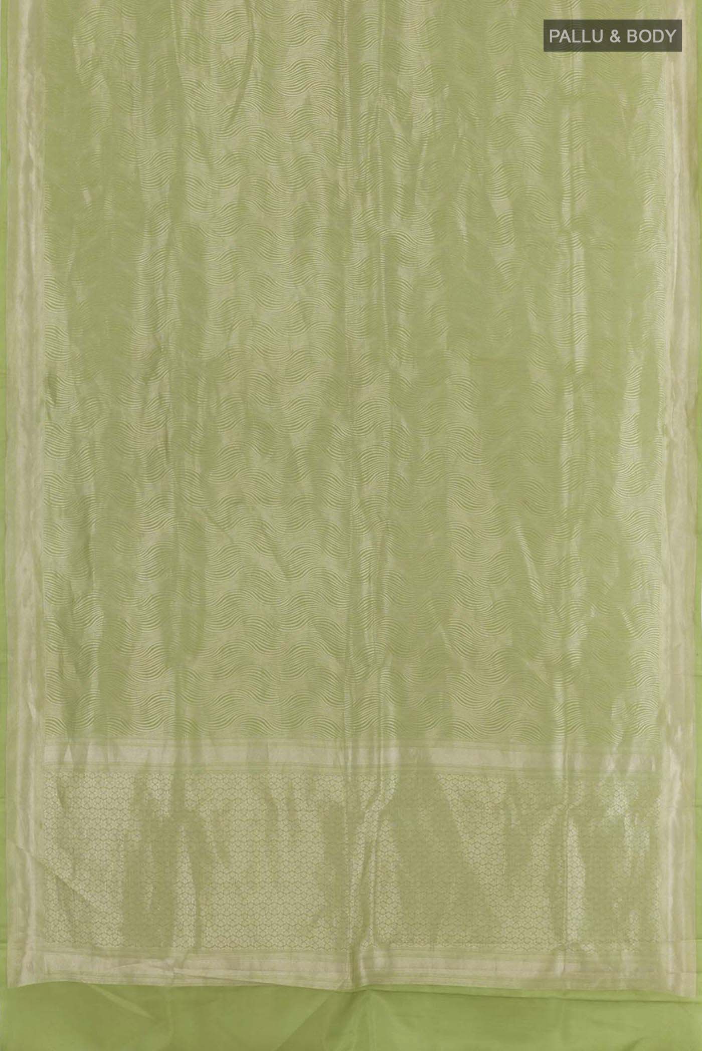 Green Banarasi Katan Silk Saree - Image 3