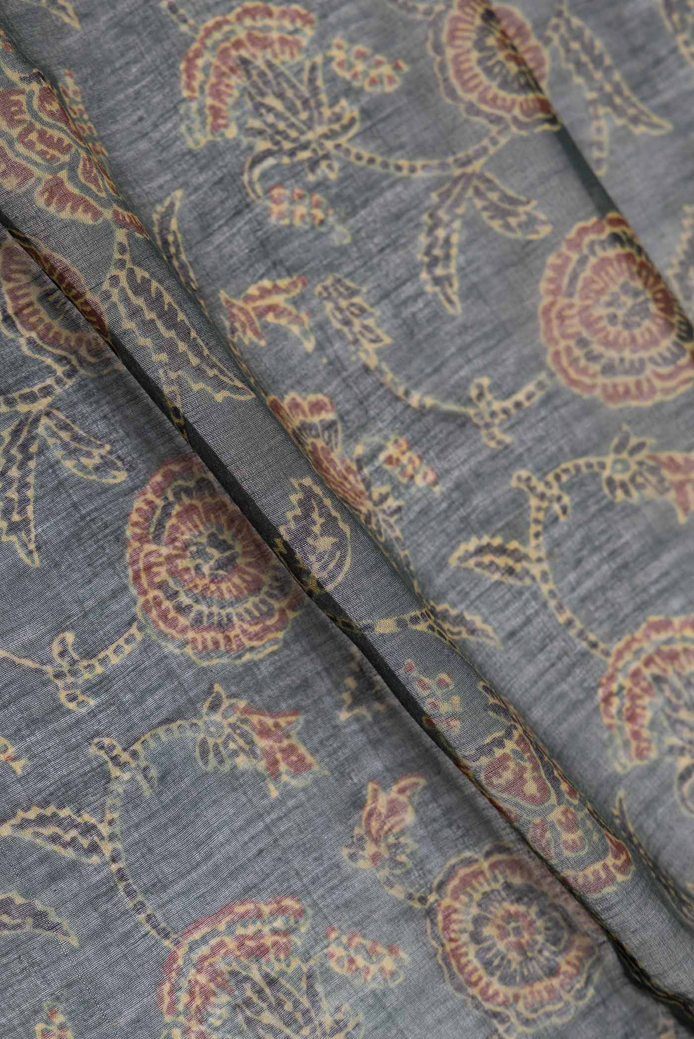 Green Dual Tone Chanderi Silk Saree - Image 2
