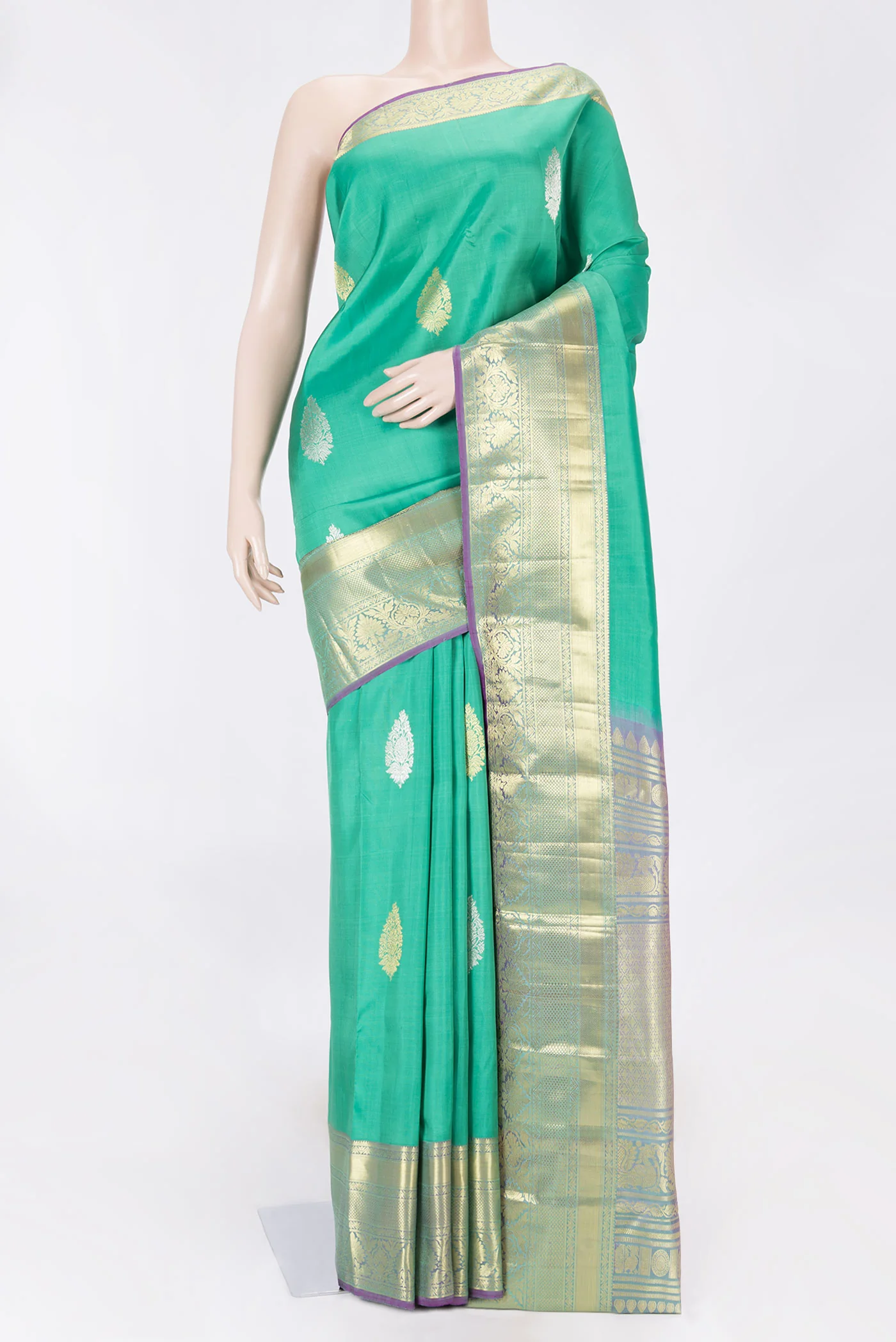 Green Dual Tone Kanjivaram Saree
