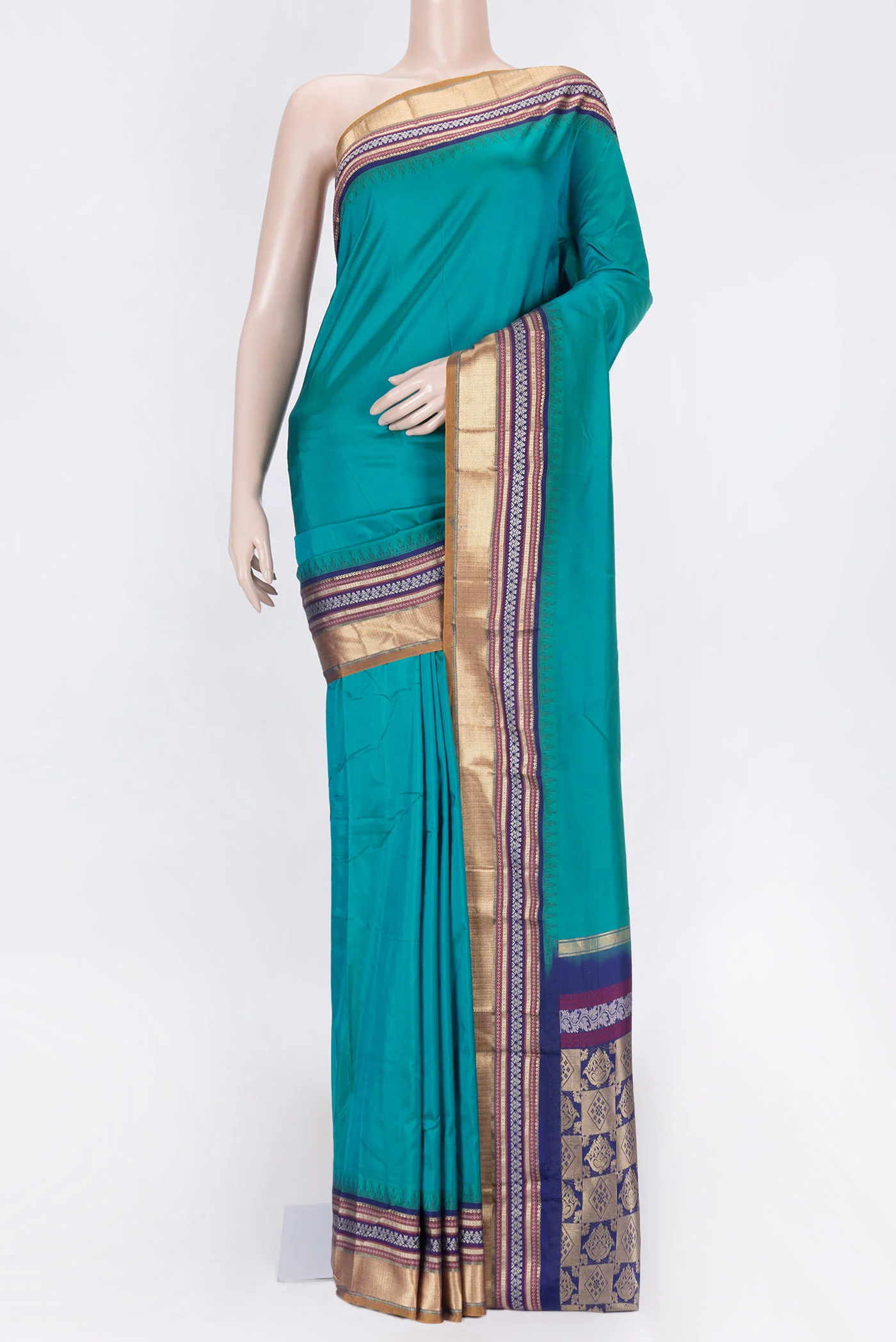 Green Dual Tone Kanjivaram Saree