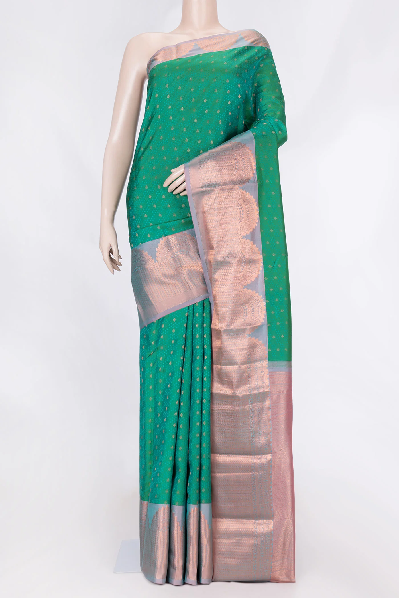 Green Dual Tone Kanchipuram Saree