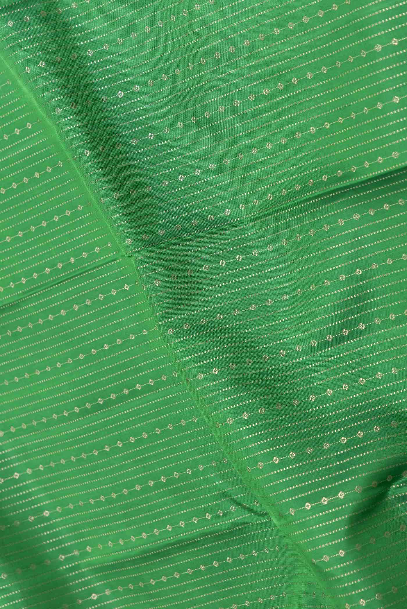 Green Dual Tone Kanchipuram Saree - Image 2