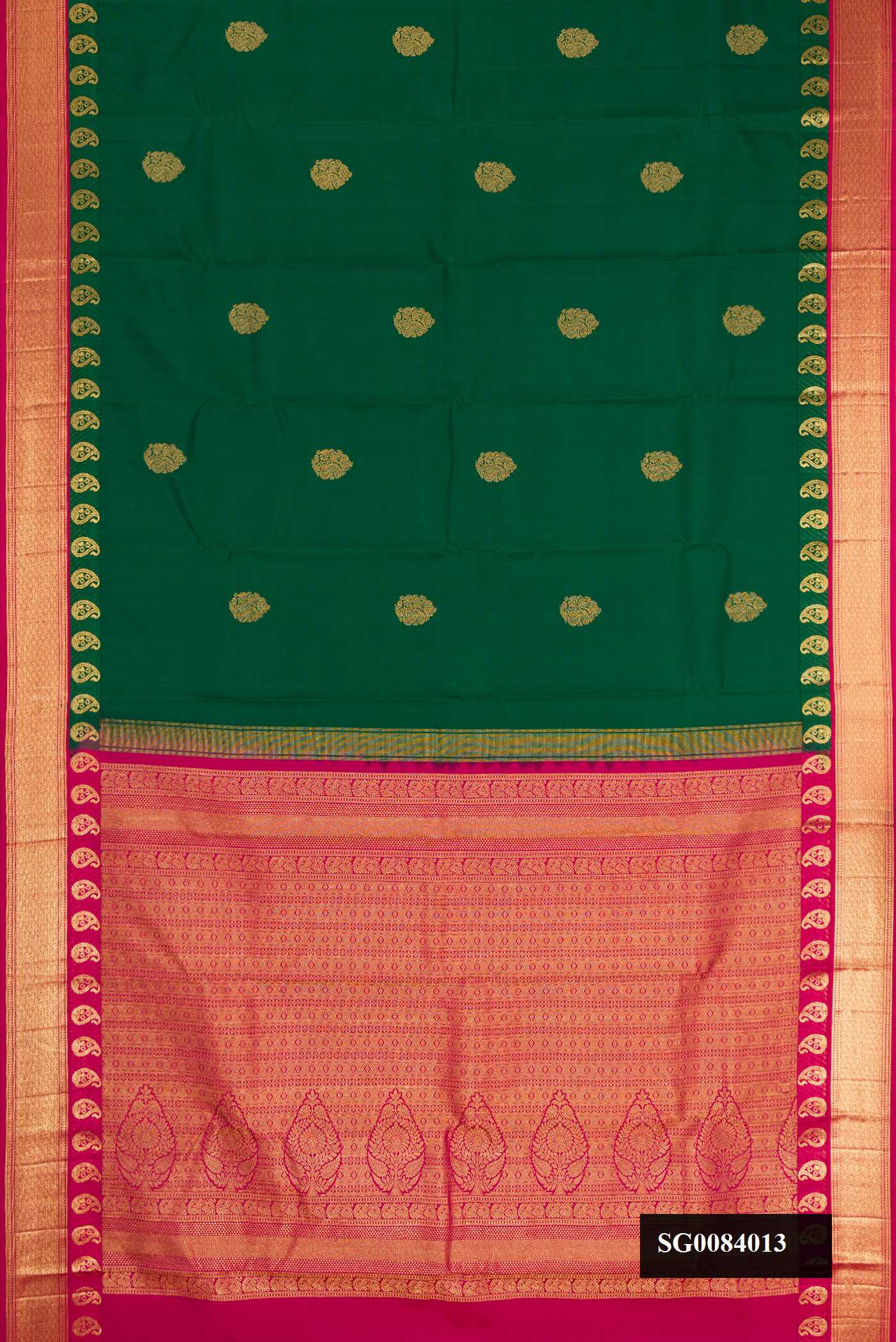 Green Dual Tone Kanchipuram Silk Saree