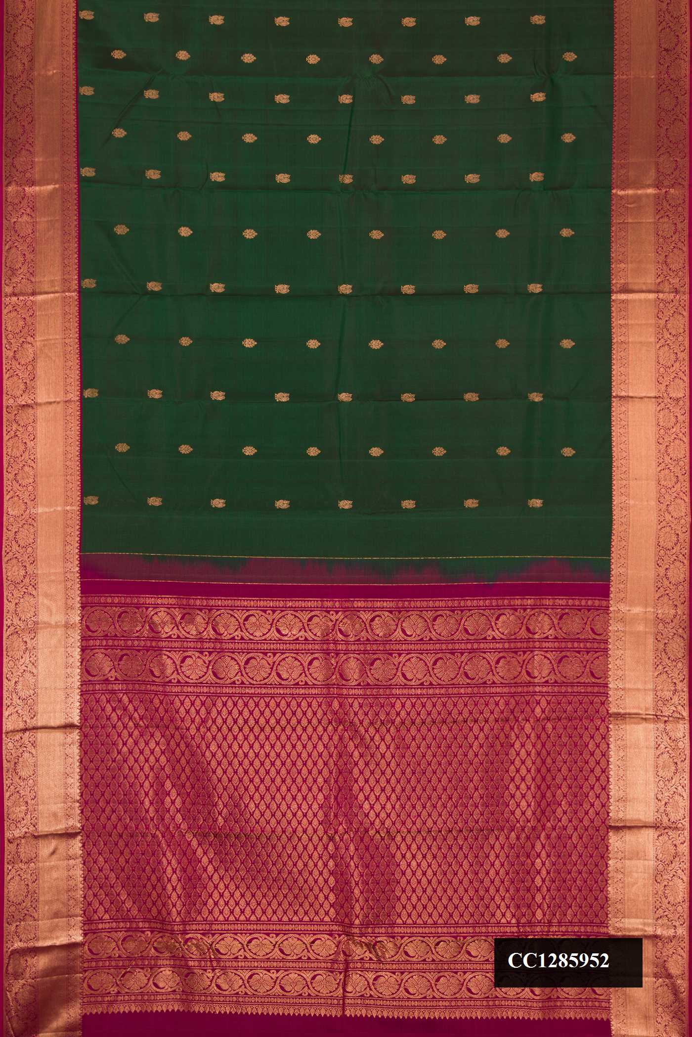 Green Dual Tone Kanchipuram Silk Saree