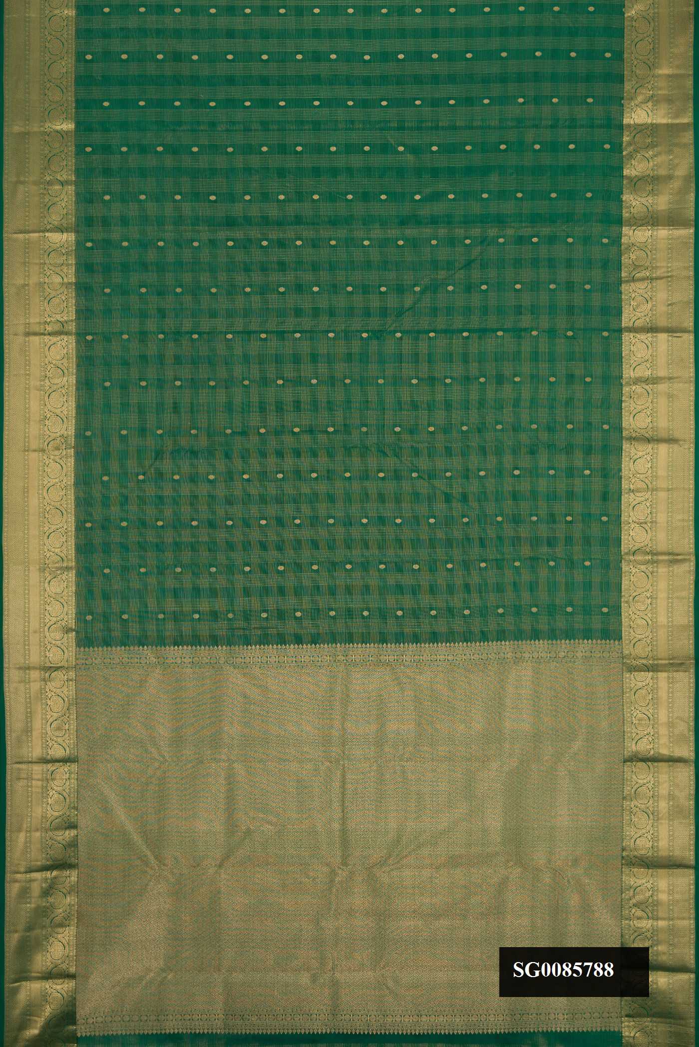 Green Dual Tone Kanchipuram Silk Saree