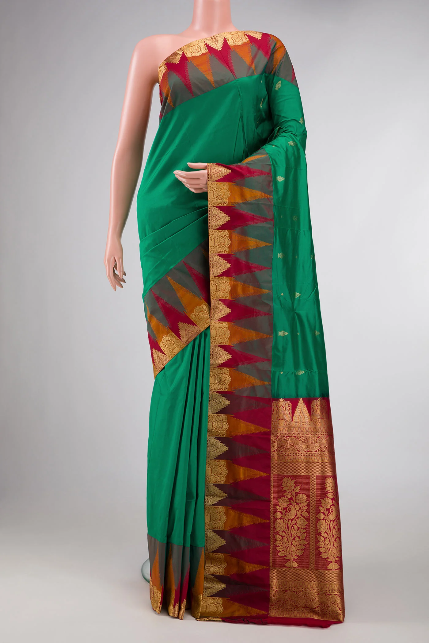 Green Bangalore Silk Saree