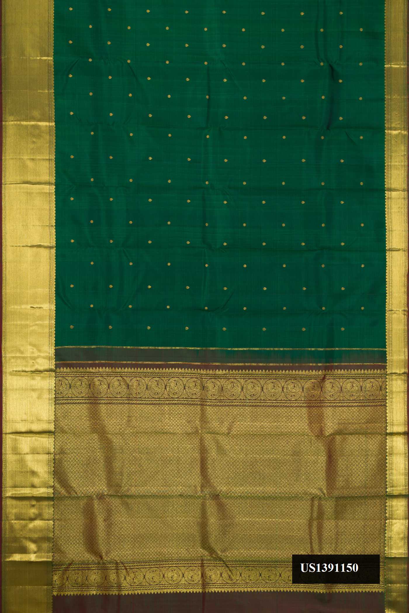 Green Dual Tone Kanchipuram Silk Saree