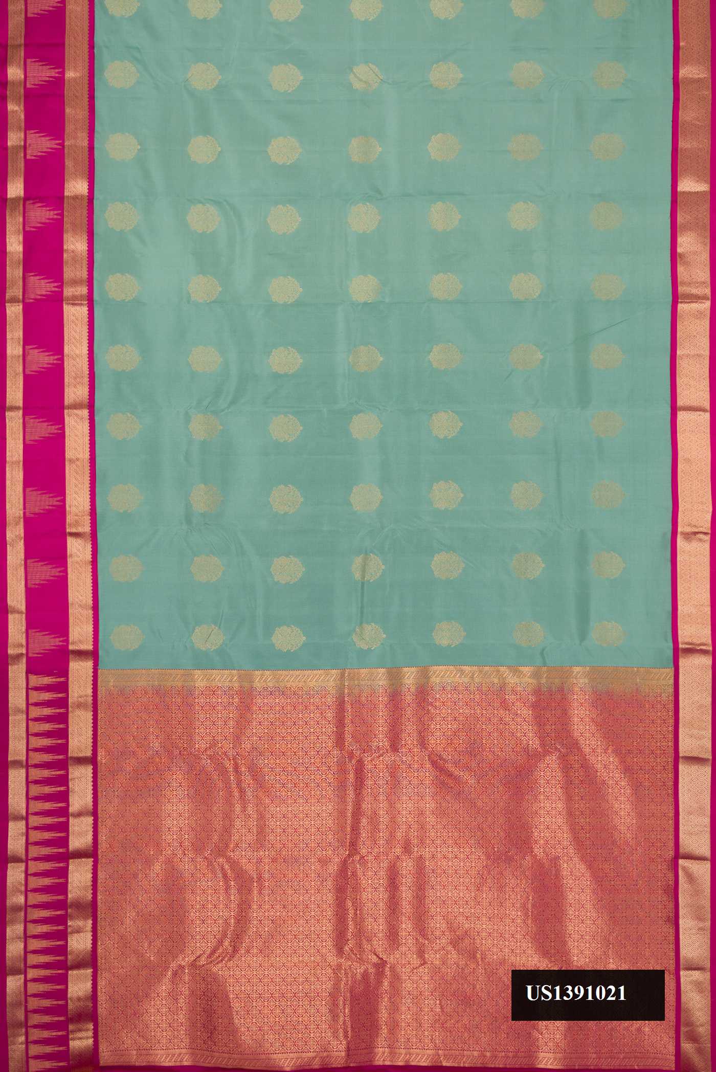 Green Dual Tone Kanchipuram Silk Saree