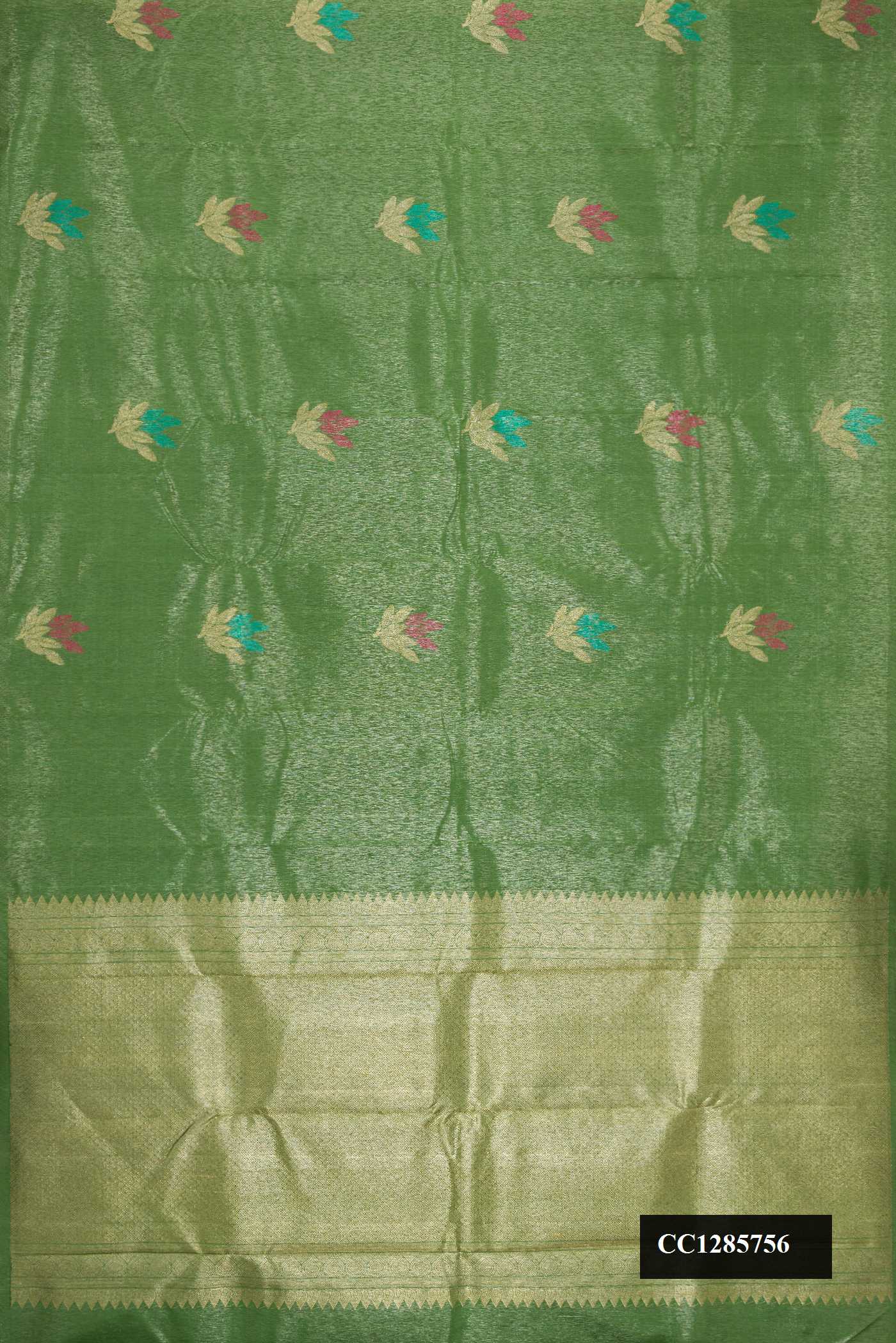 Green Dual Tone Kanchipuram Silk Saree
