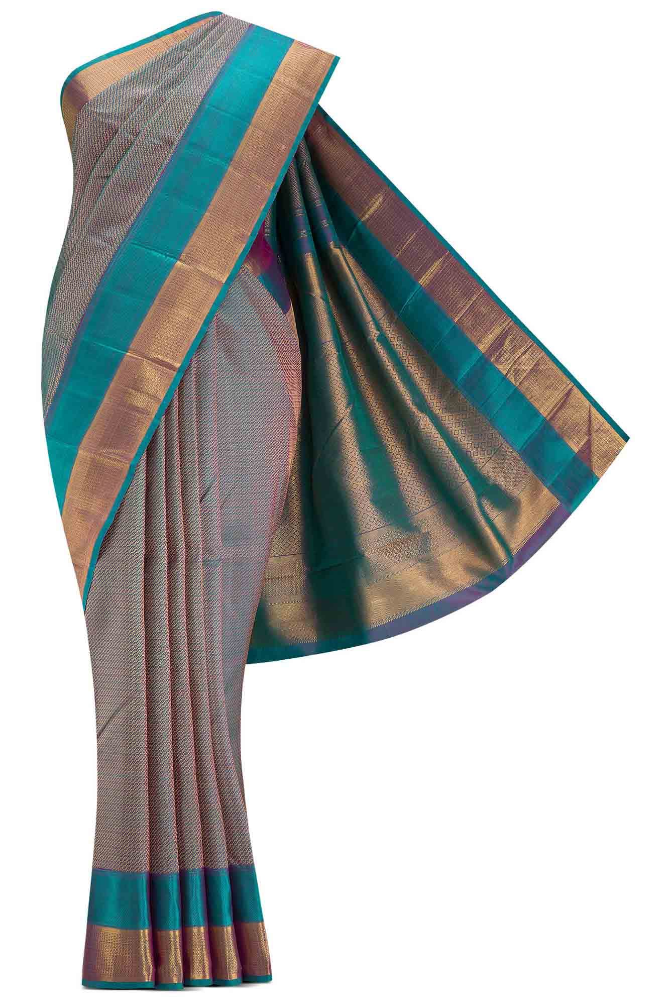 Green Dual Tone Kanjivaram Silk Saree