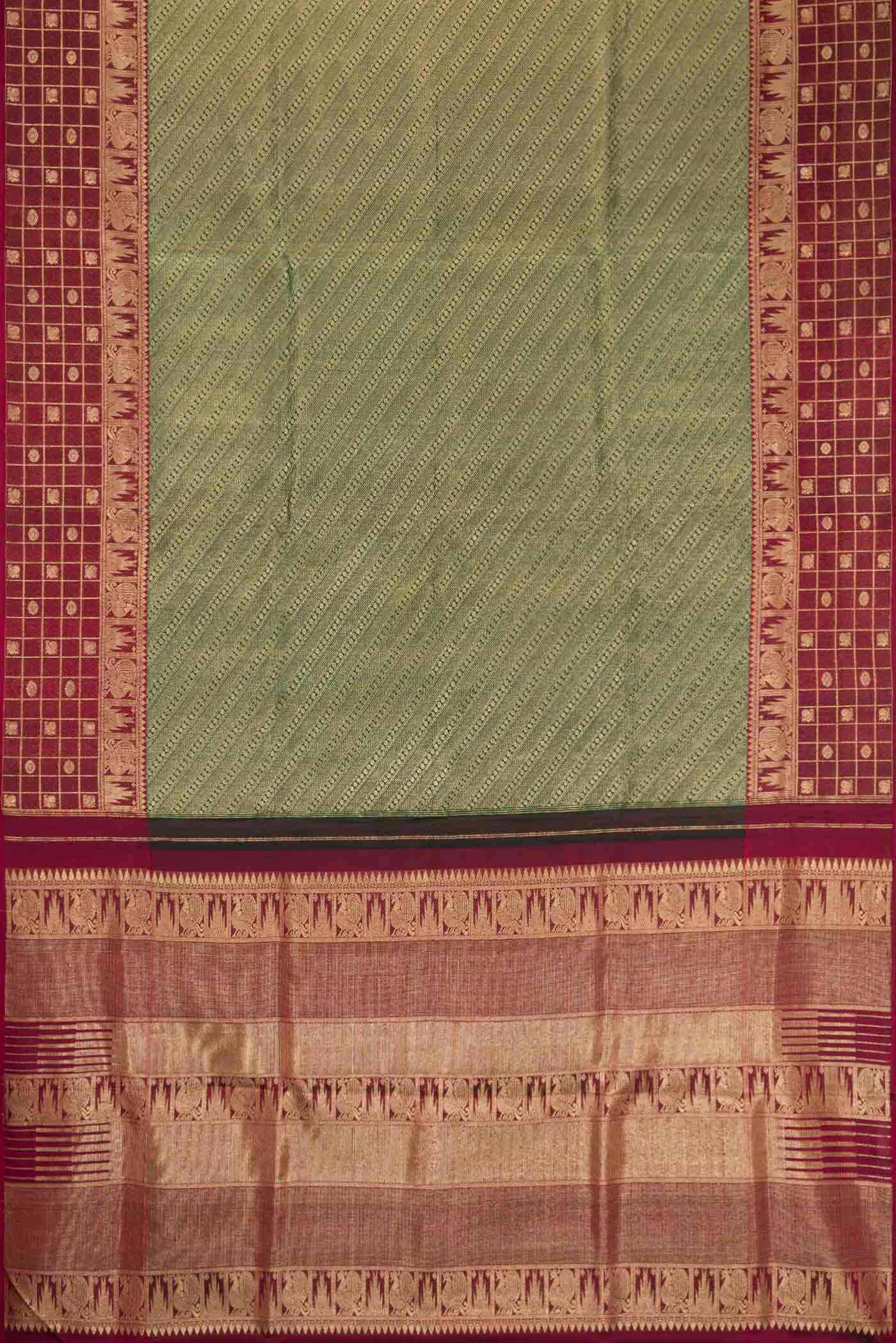 Green Kanjivaram Silk Saree - Image 6
