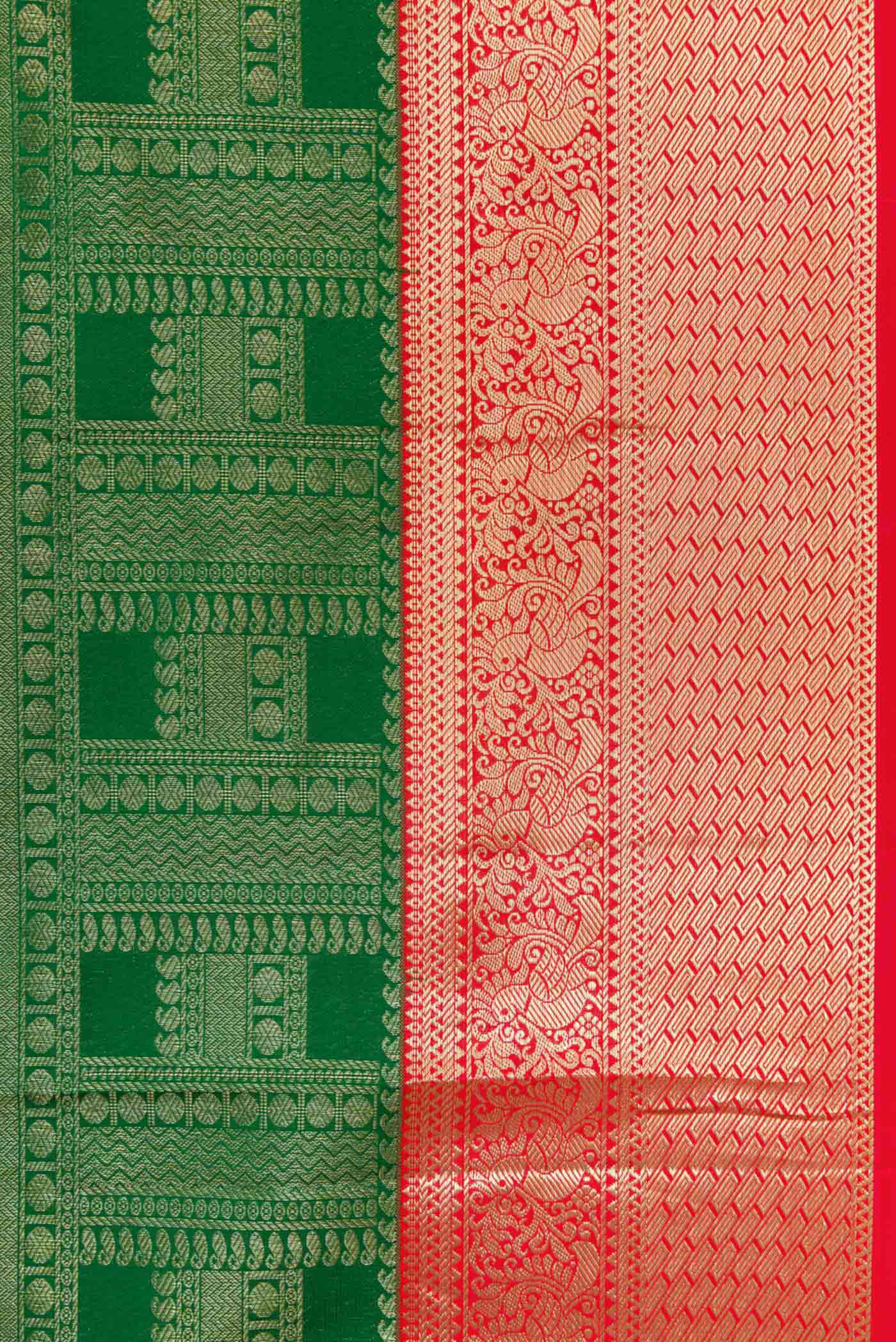 Green Kanjivaram Silk Saree - Image 3