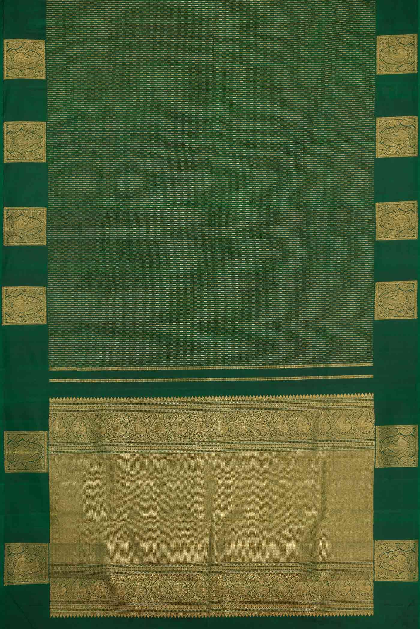 Green Kanjivaram Silk Saree - Image 6