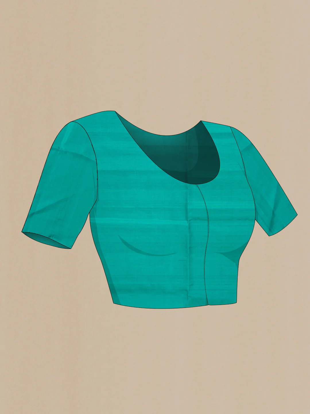 Turquoise Soft Silk Saree - Image 3