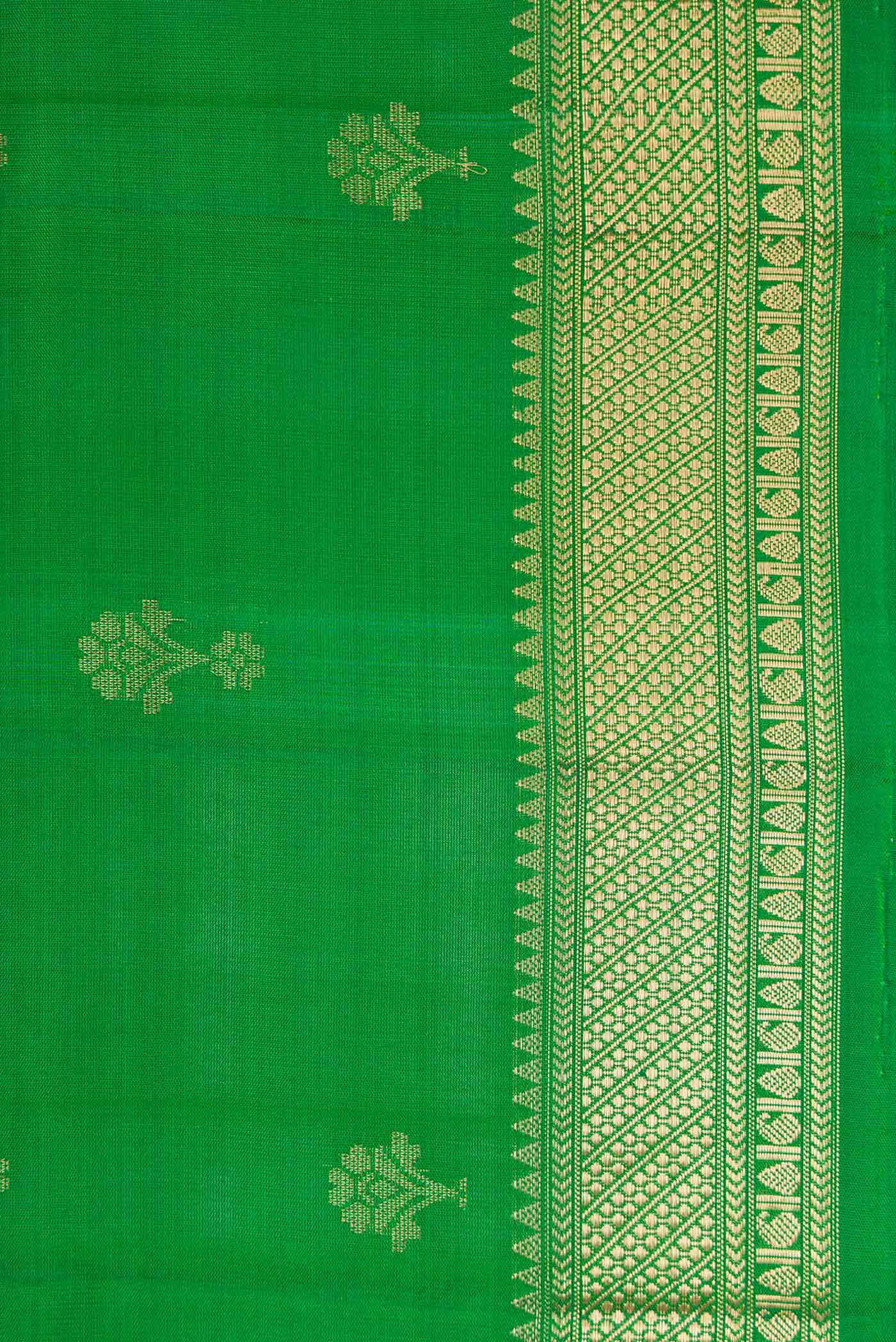 Green Soft Silk Saree - Image 3