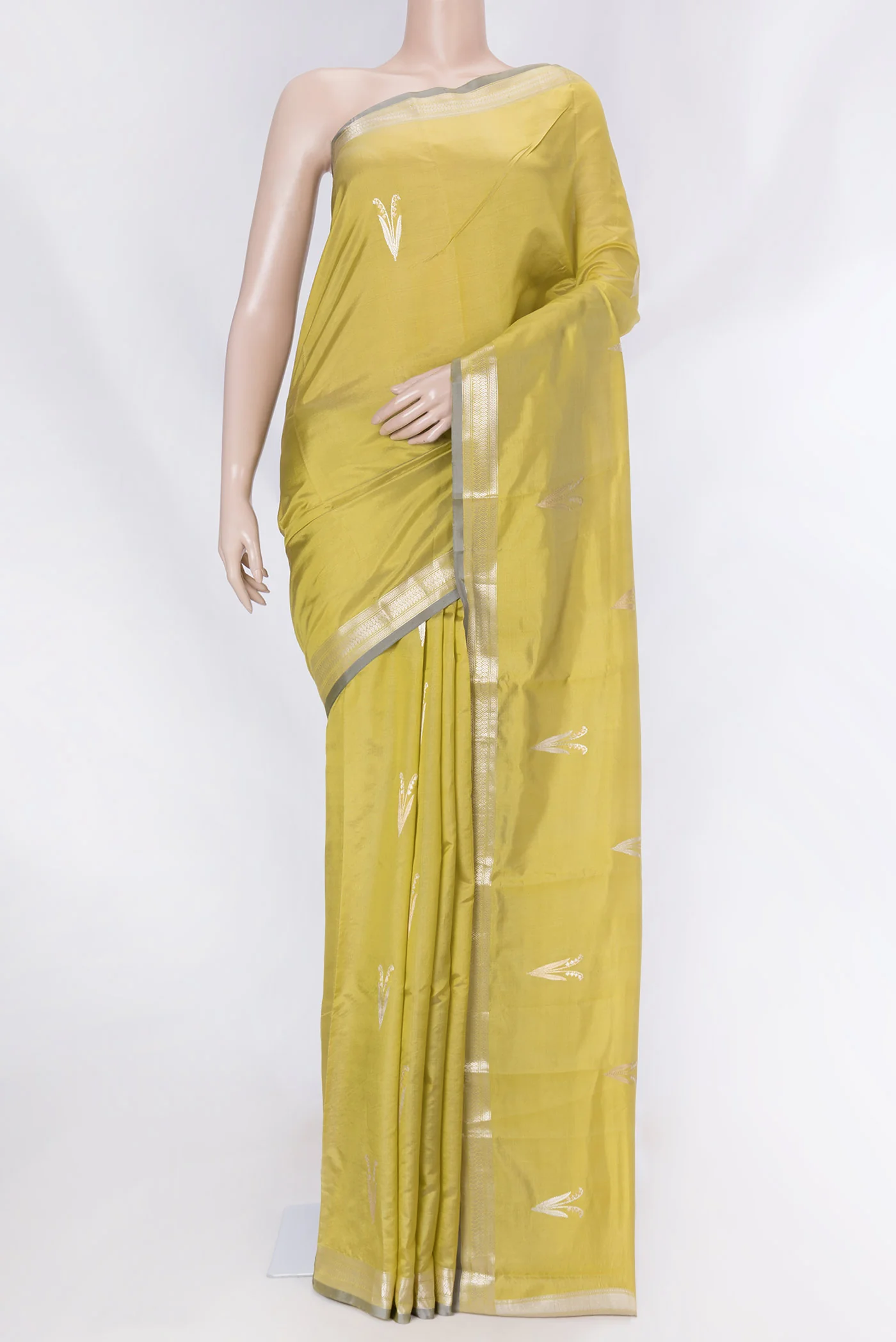 Green Dual Tone Tussar Saree