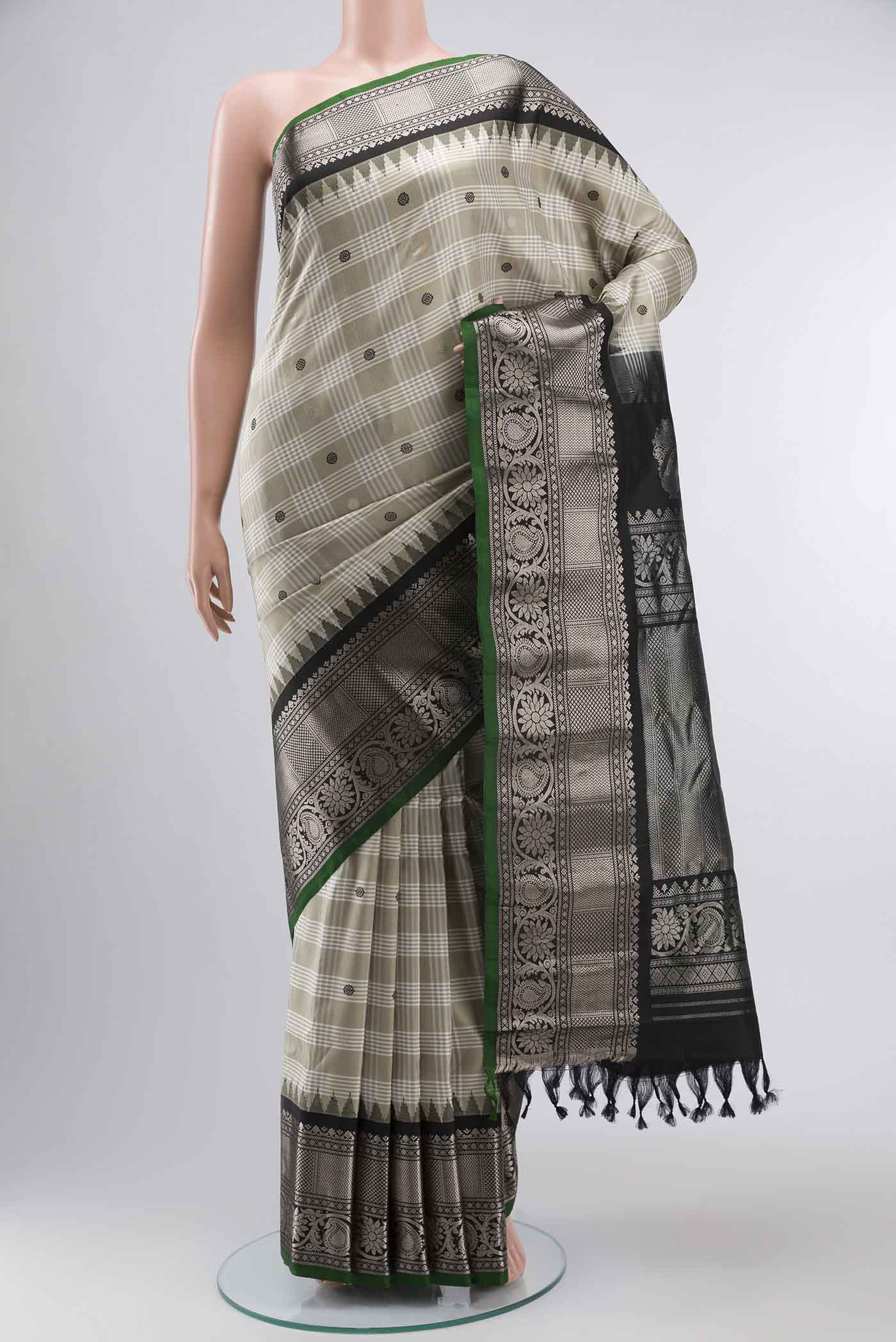 Green Gadwal Silk Saree