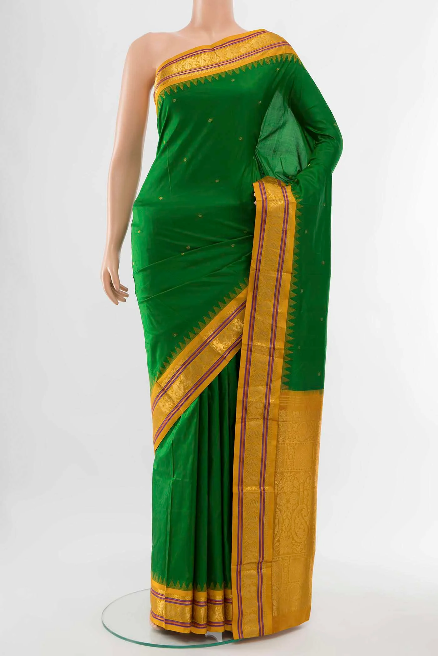 Green Bangalore Silk Saree