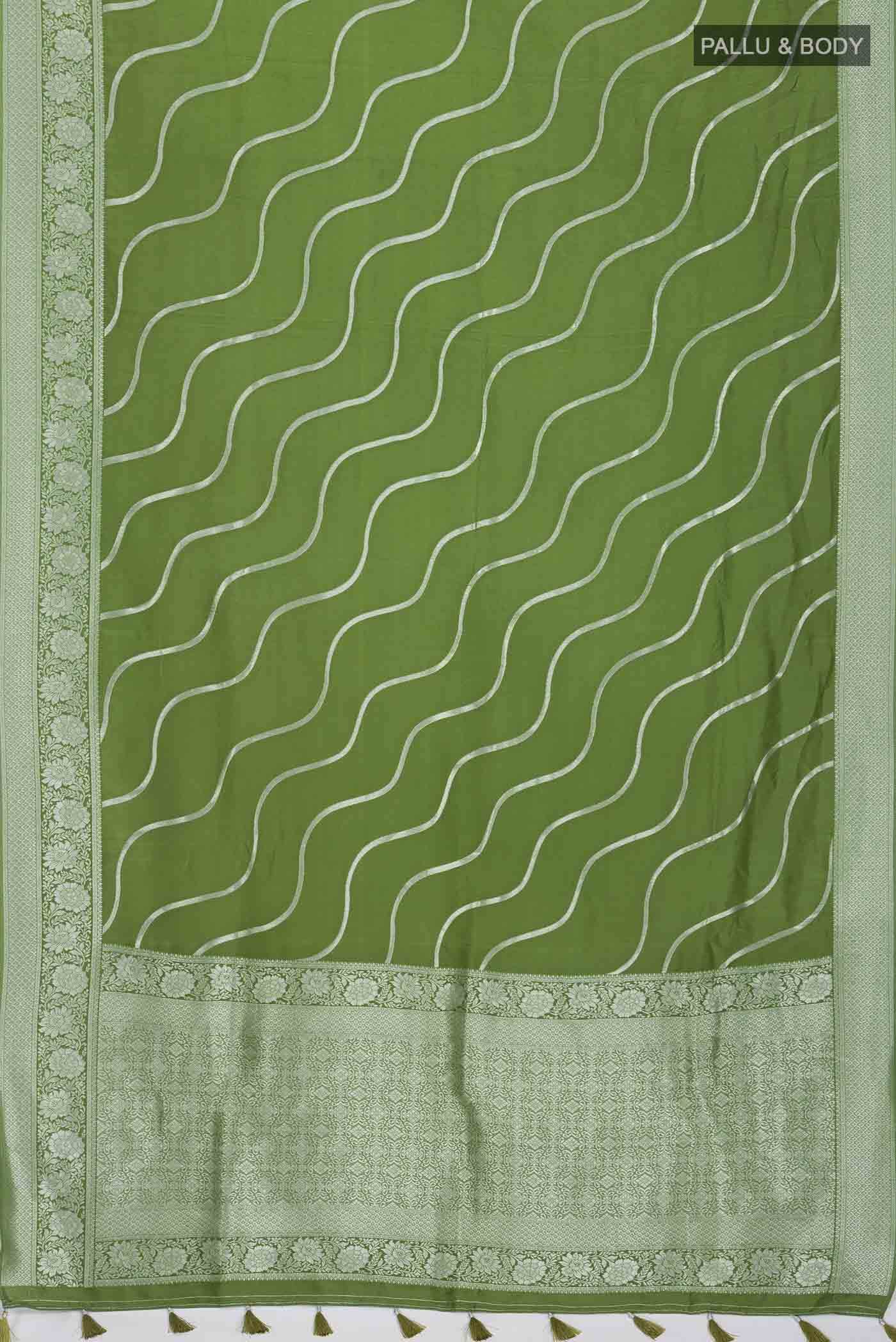 Green Georgette Saree - Image 2
