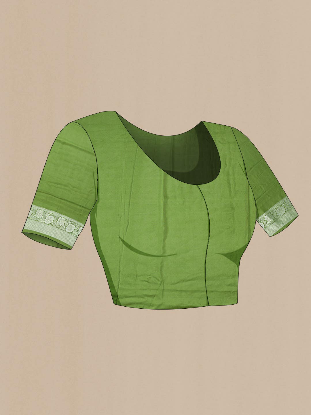 Green Georgette Saree - Image 3