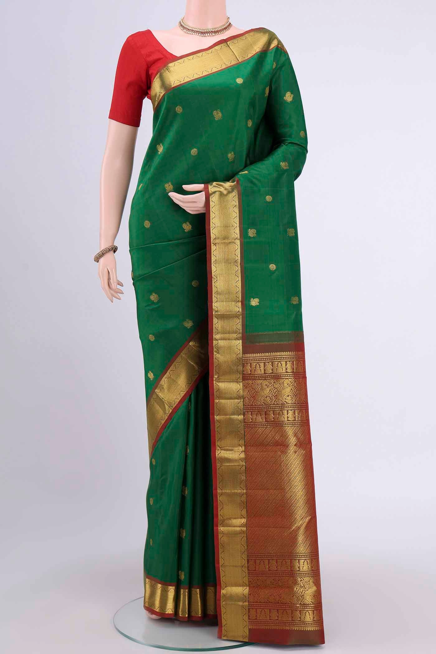 Green Kanchipuram Saree
