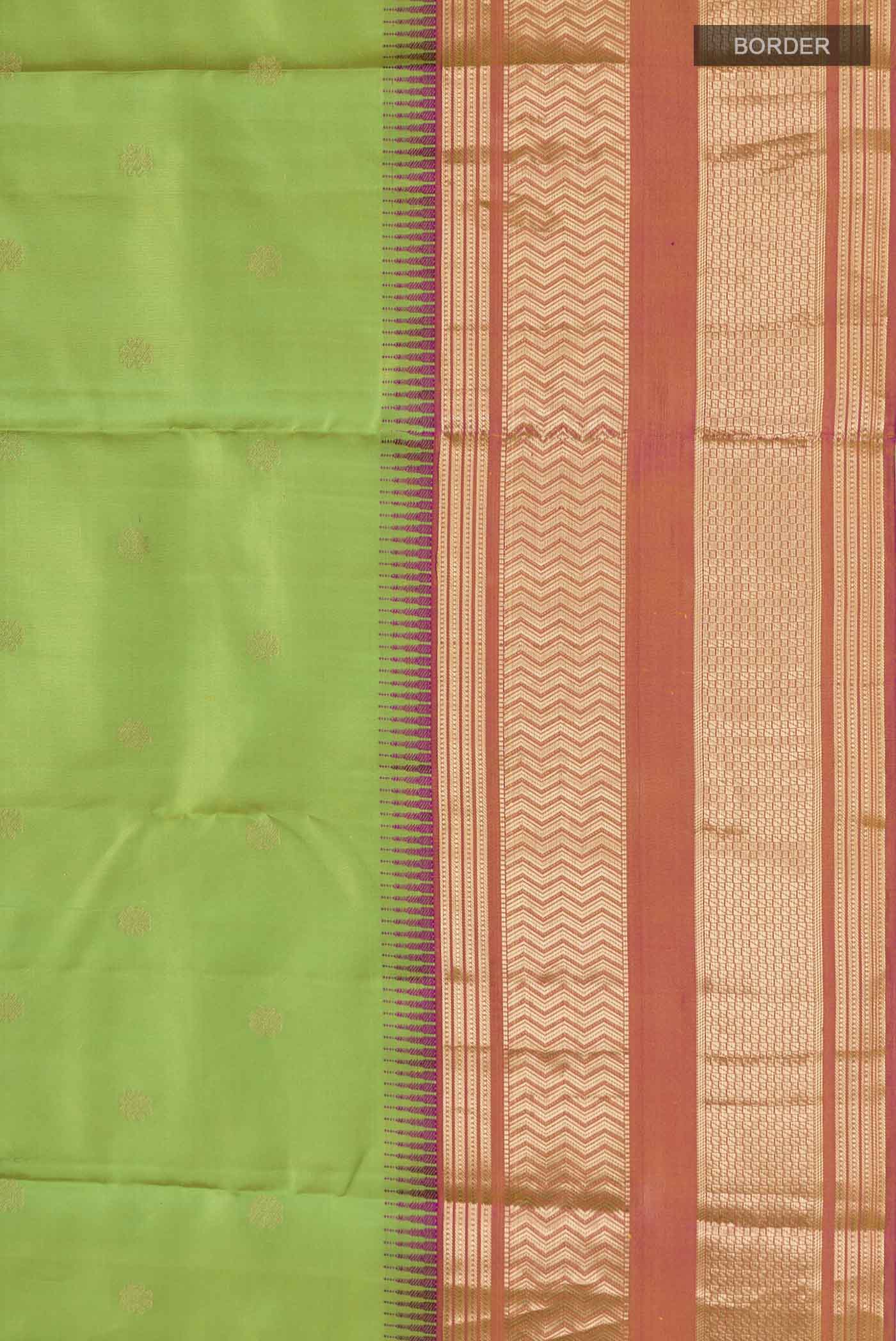 Green Kanjivaram Silk Saree - Image 3