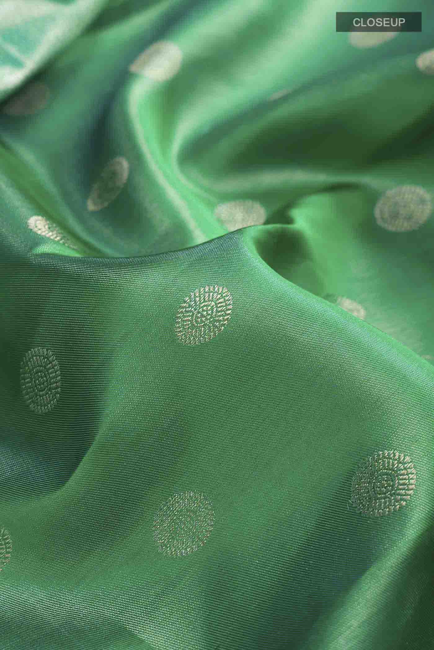 Green Kanjivaram Silk Saree - Image 2