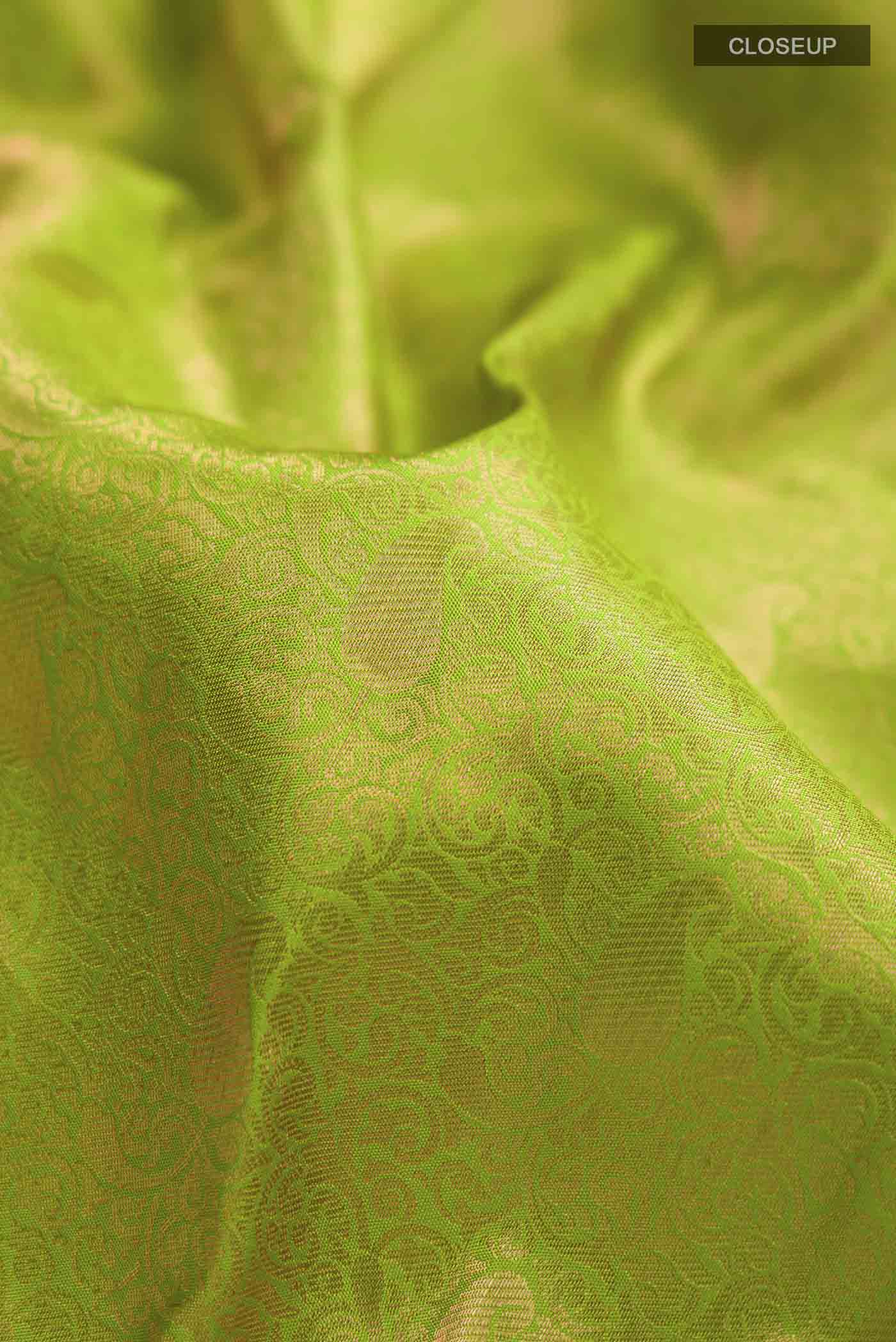Green Kanjivaram Silk Saree - Image 2