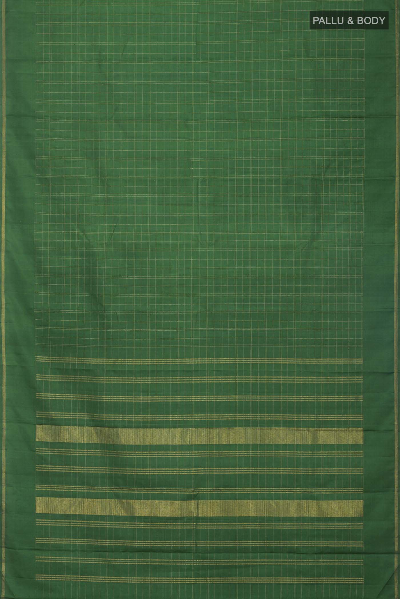Green Kanchipuram Silk Saree - Image 6