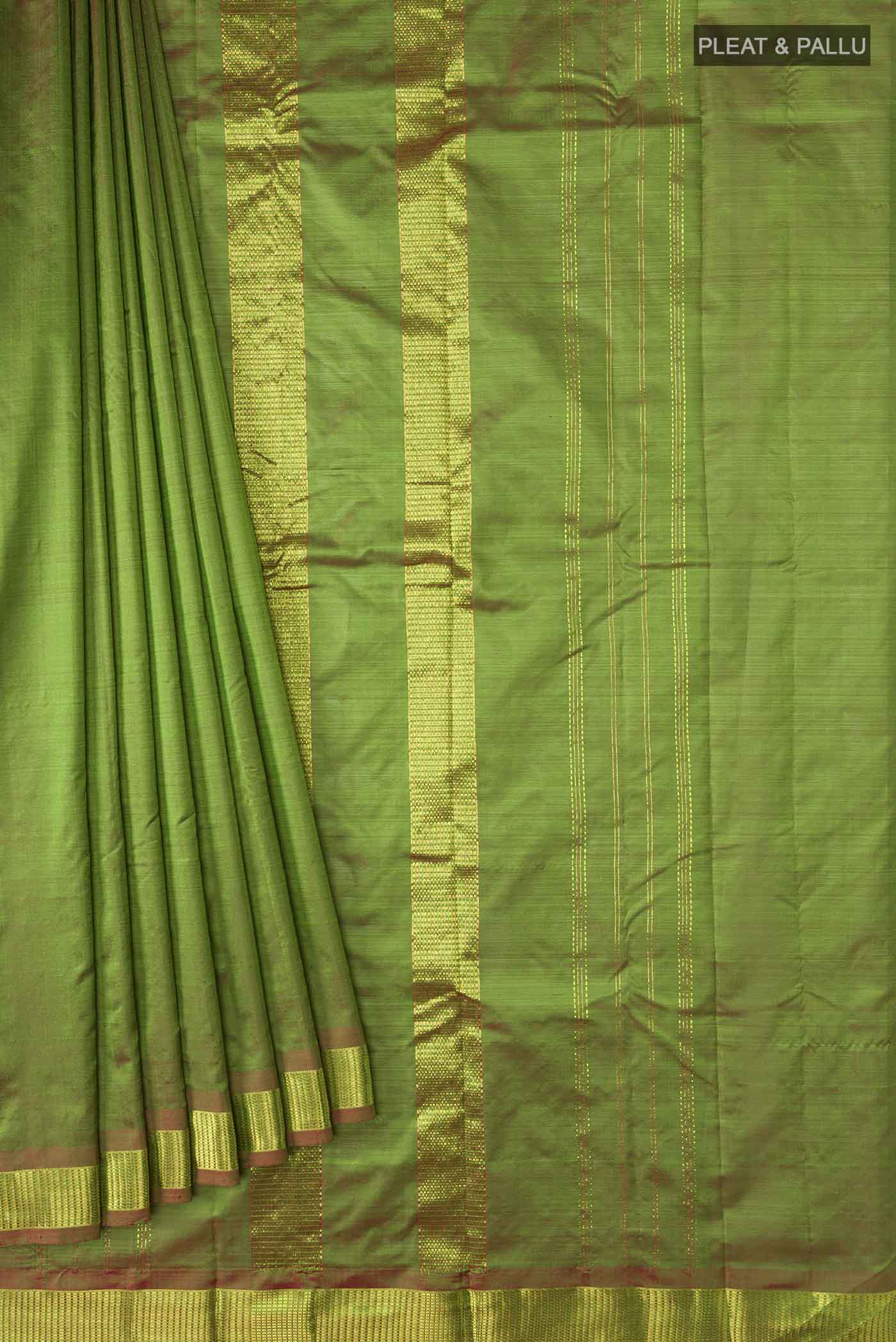 Green Kanjivaram Silk Saree - Image 4