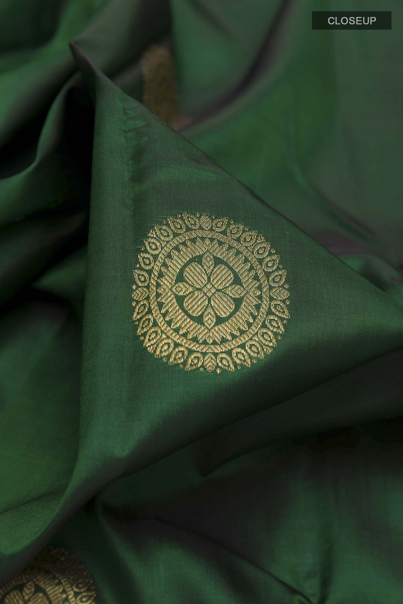 Green Kanjivaram Silk Saree - Image 2
