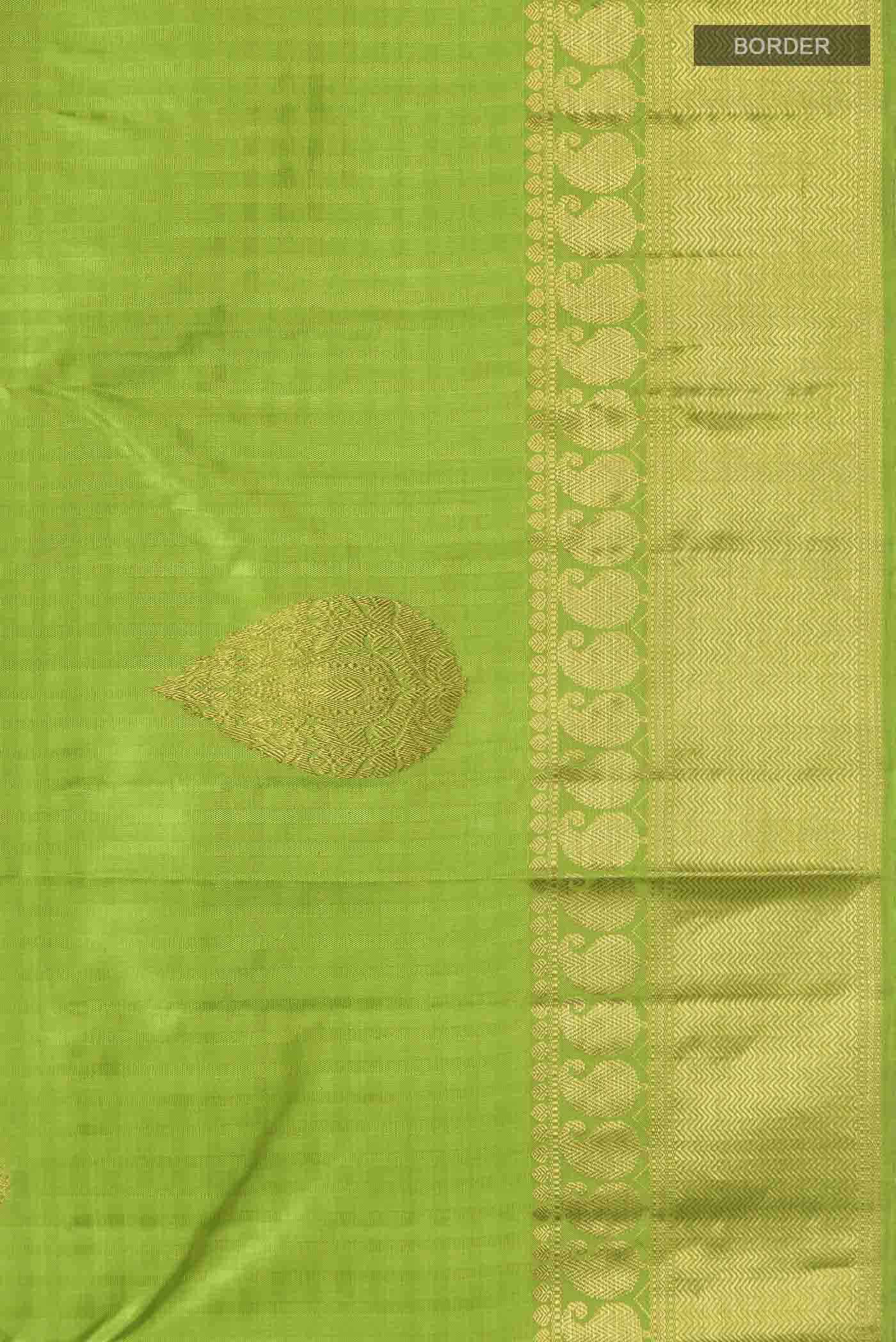 Green Kanchipuram Silk Saree - Image 3