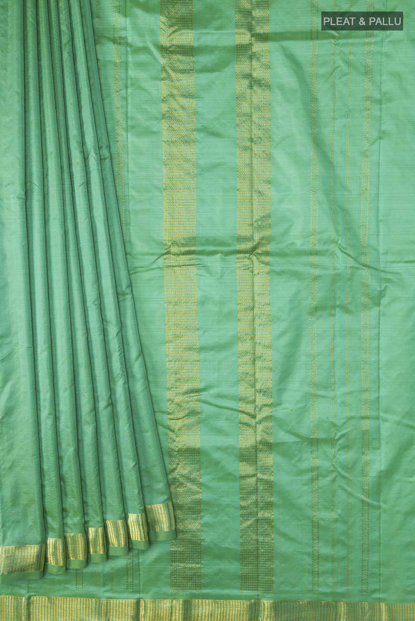 Green Kanjivaram Silk Saree - Image 4