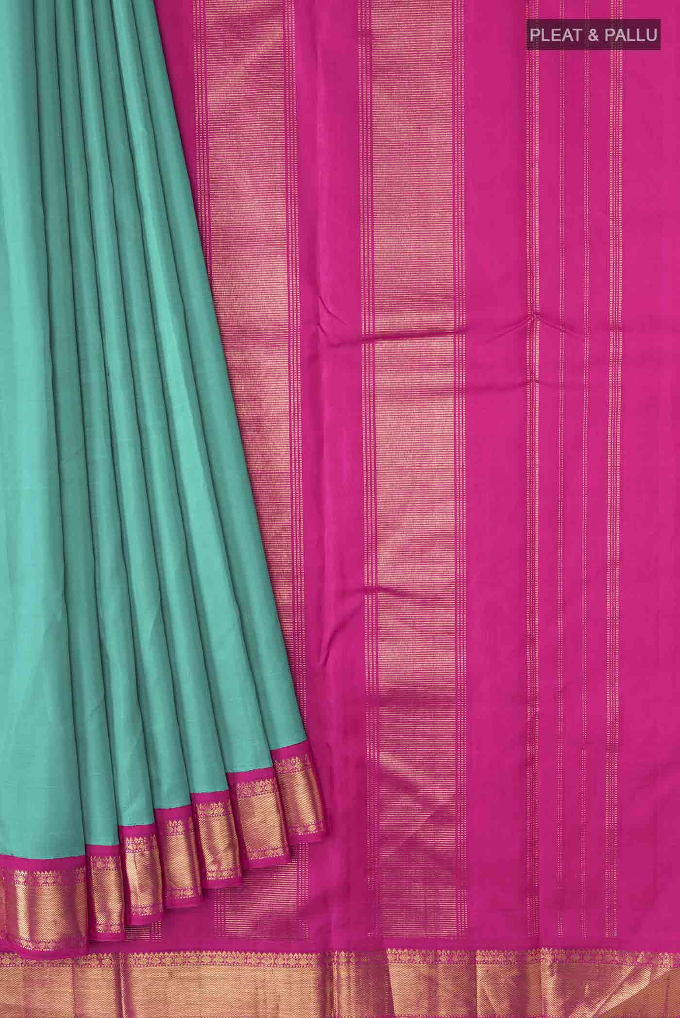 Green Kanjivaram Silk Saree - Image 4