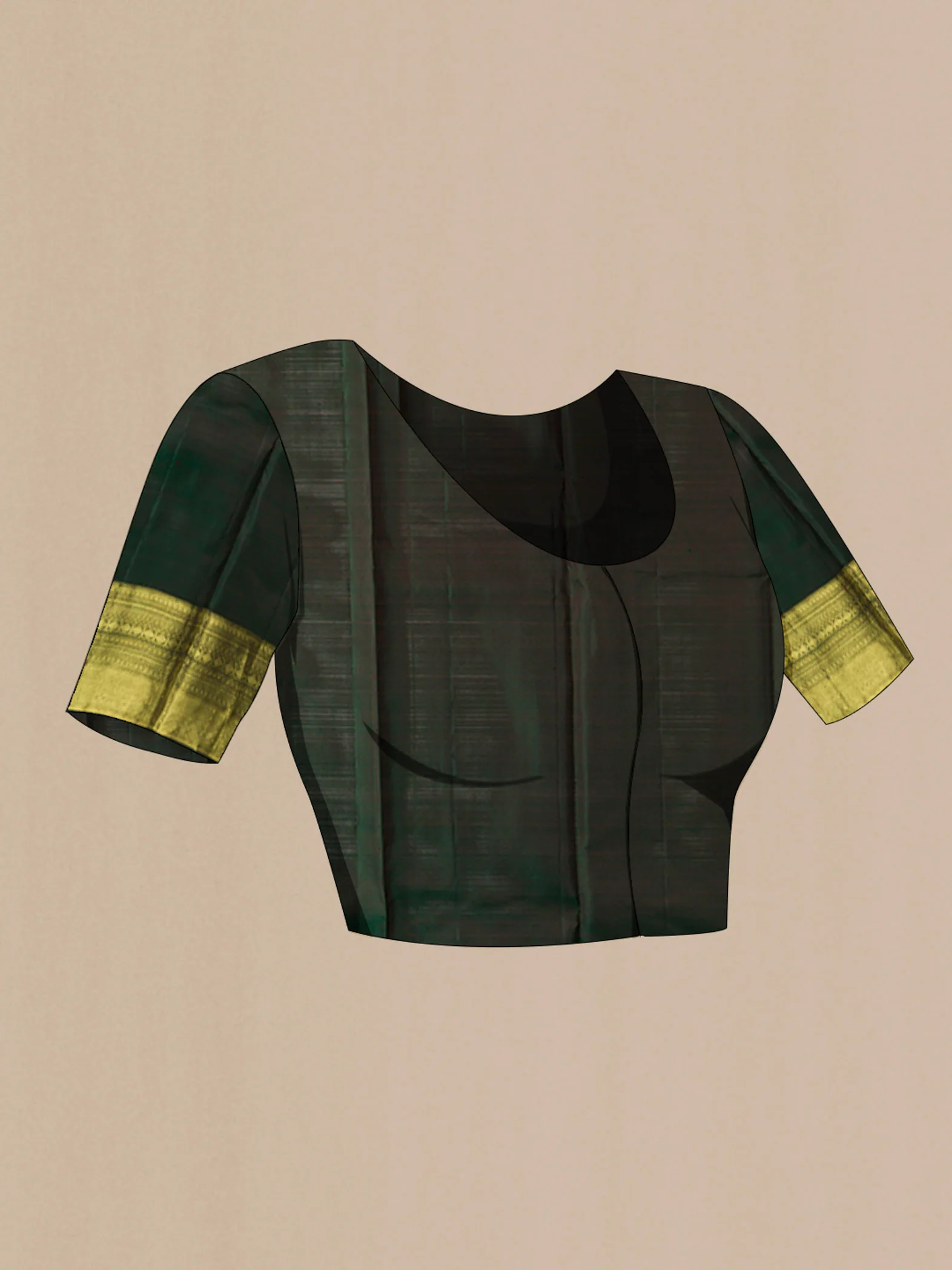 Green Kanjivaram Silk Saree - Image 5