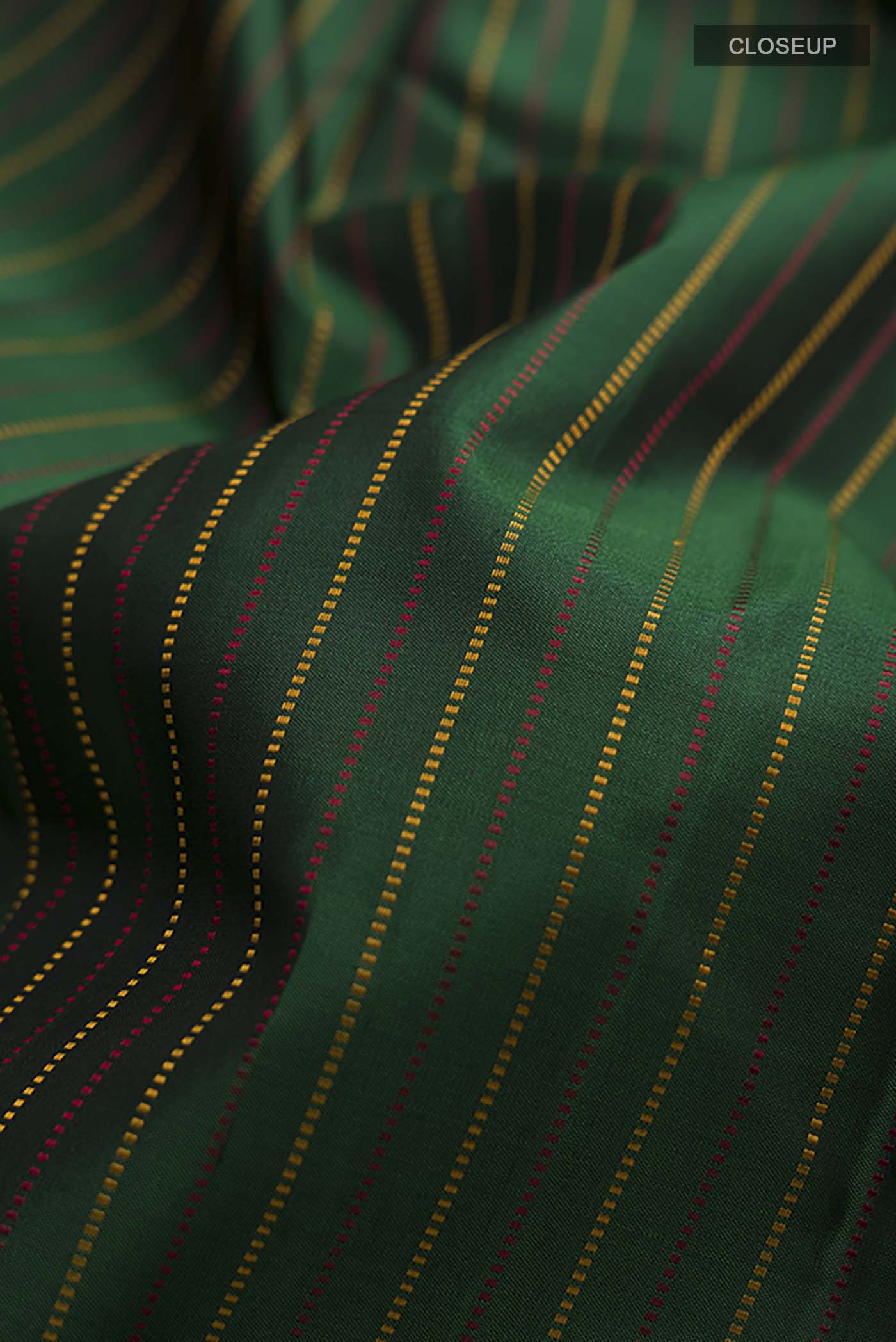 Green Kanchipuram Silk Saree - Image 2